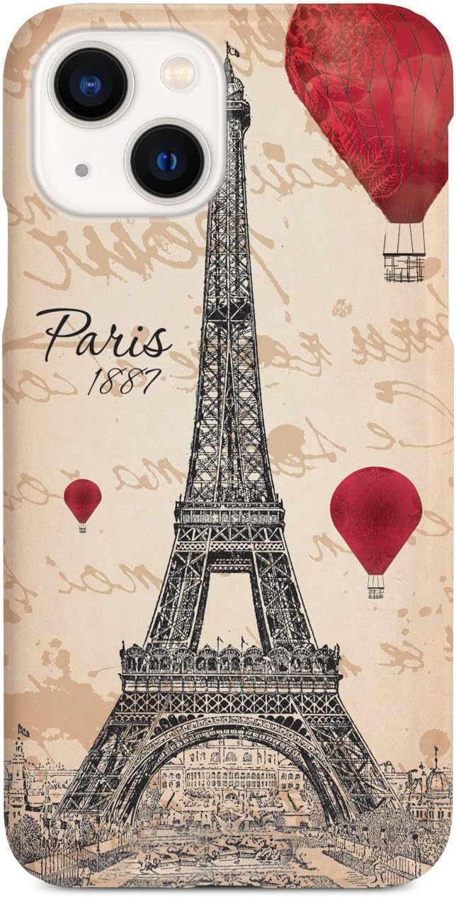 Inspired Cases – Funda para iPhone 13 Mini con textura 3D – Funda protectora de goma para Apple iPhone 13 Mini – Torre Eiffel de París 1887