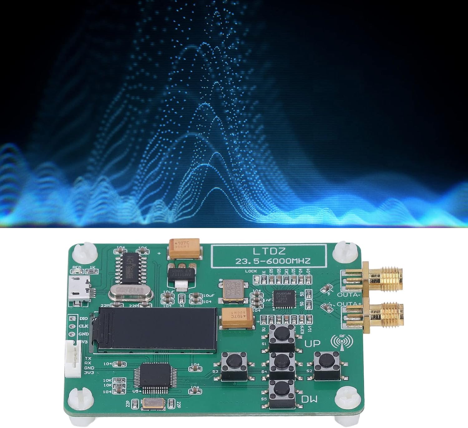 Frecuencia del punto del tablero del generador de la fuente del módulo de fuente del RF y frecuencia de barrido USB 5V accionado