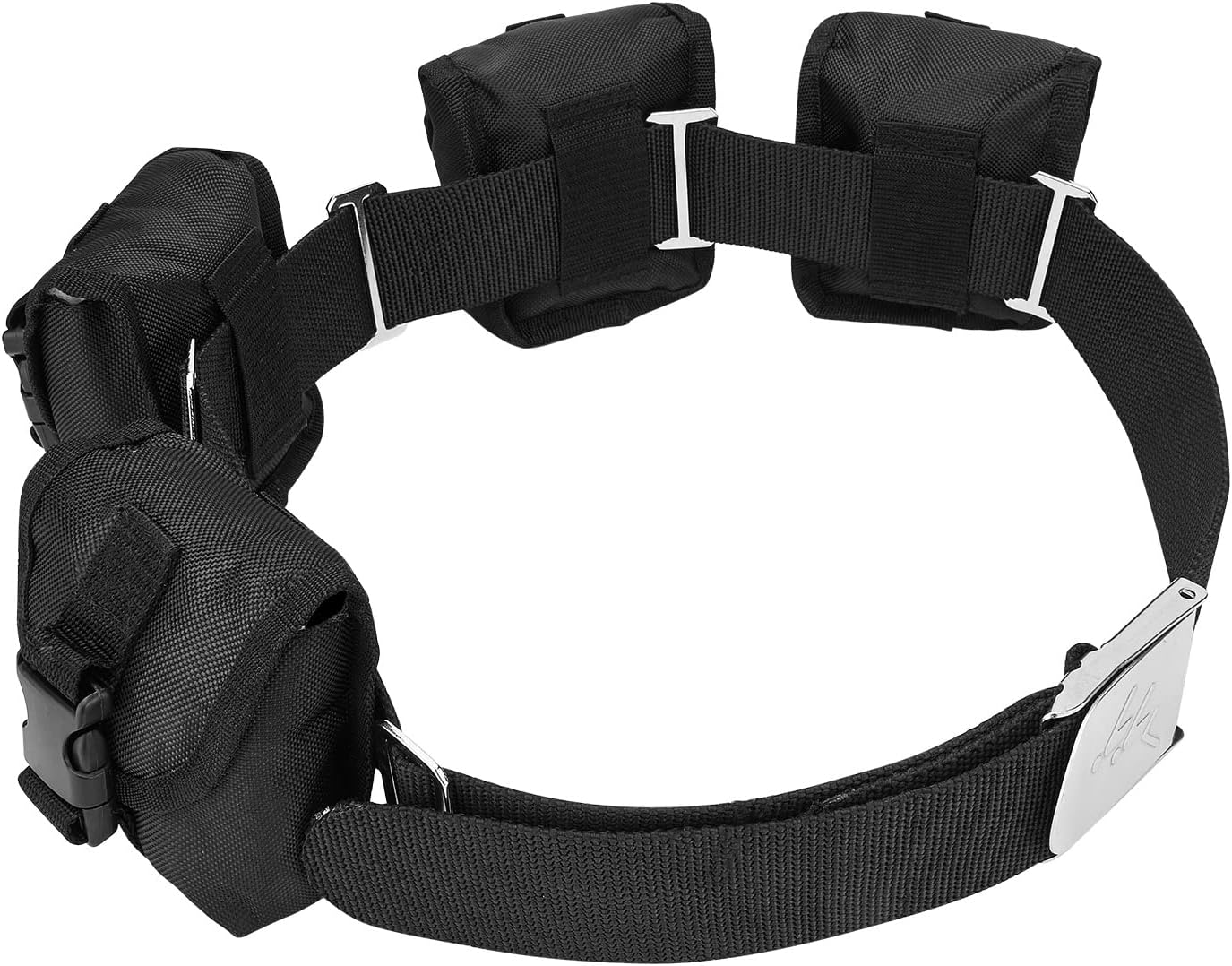 Cinturón de peso para buceo con 4 bolsillos desmontables, hebilla de liberación rápida, bolsillo de buceo + 5 protectores de peso, correa de