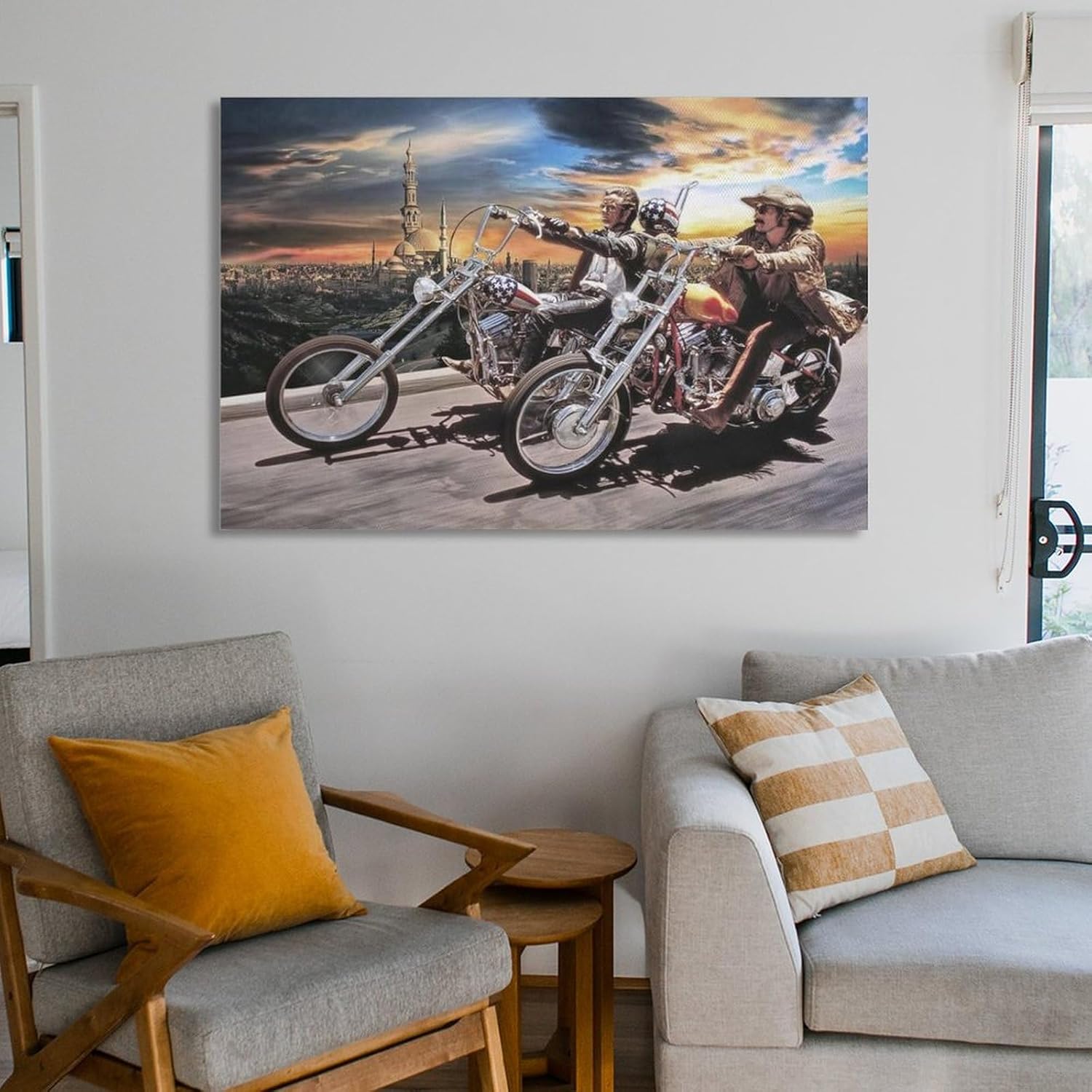 JevLoN Arte de pared para motociclista, David Mann, arte de pared de motocicleta, póster estético, pinturas en lienzo, decoración de pared,