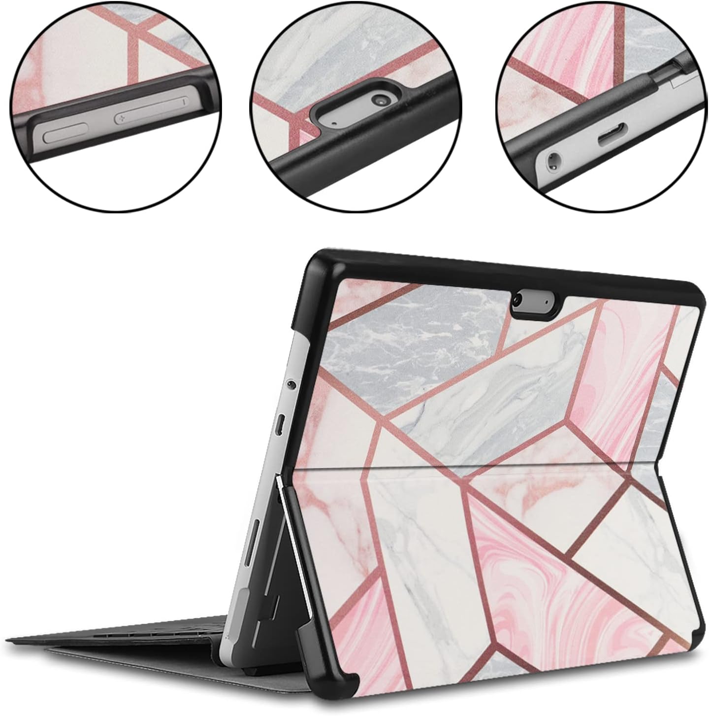 Funda para Microsoft Surface Pro 8, de poliéster de múltiples ángulos, delgada, ligera, para tableta Microsoft Surface Pro 8 de 13 pulgadas,