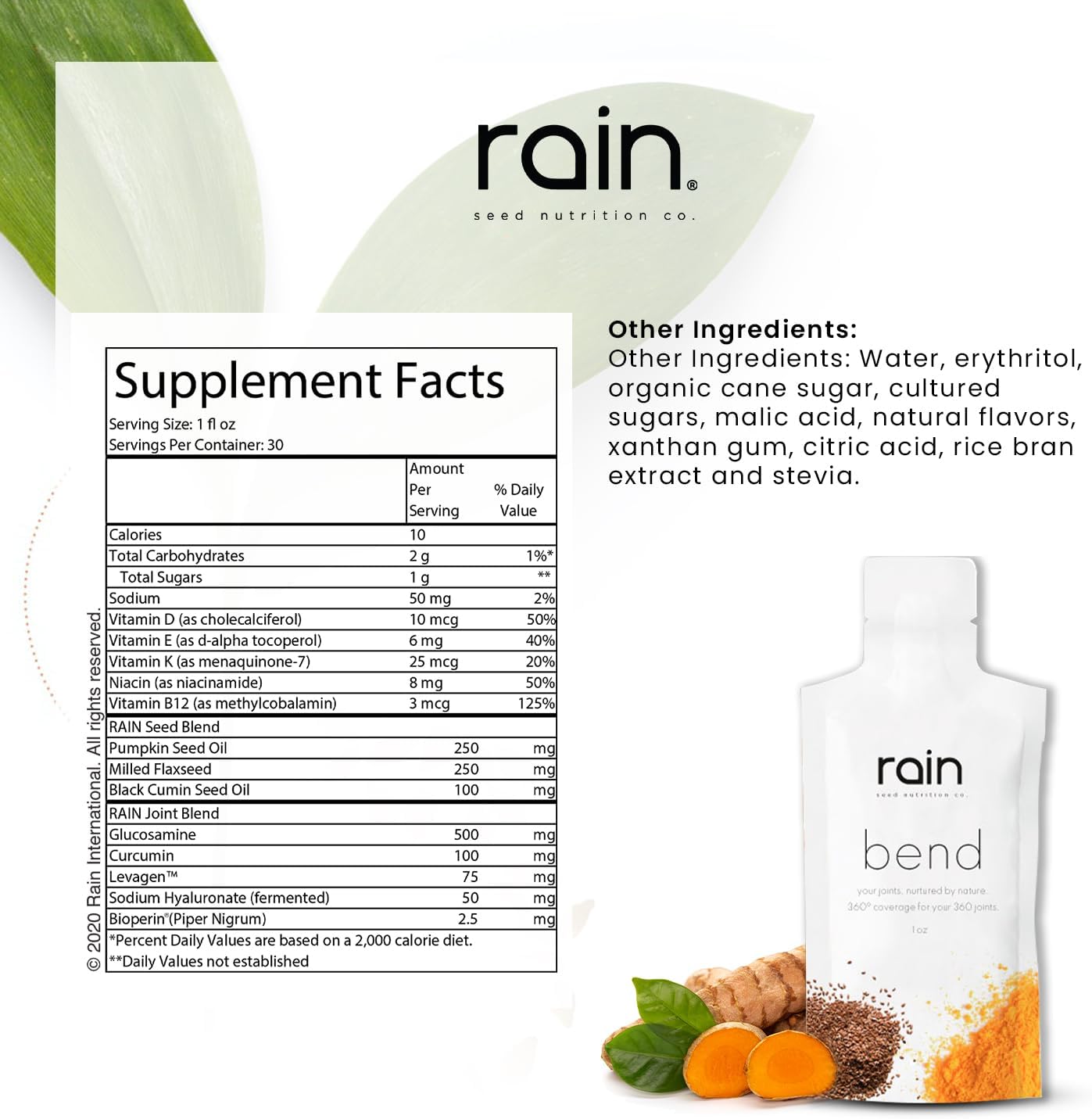 RAIN Bend Powerful Superfood – 1 Oz. (30 Packets)