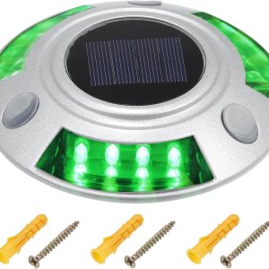 X AUTOHAUX Luces solares impermeables IP67 de 12 LED, 800 MAh, luz de muelle de entrada, luces de camino de conducción alimentadas por energía solar X AUTOHAUX Luces solares impermeables IP67 de 12 LED, 800 MAh, luz de muelle de entrada, luces de camino de conducción alimentadas por energía solar