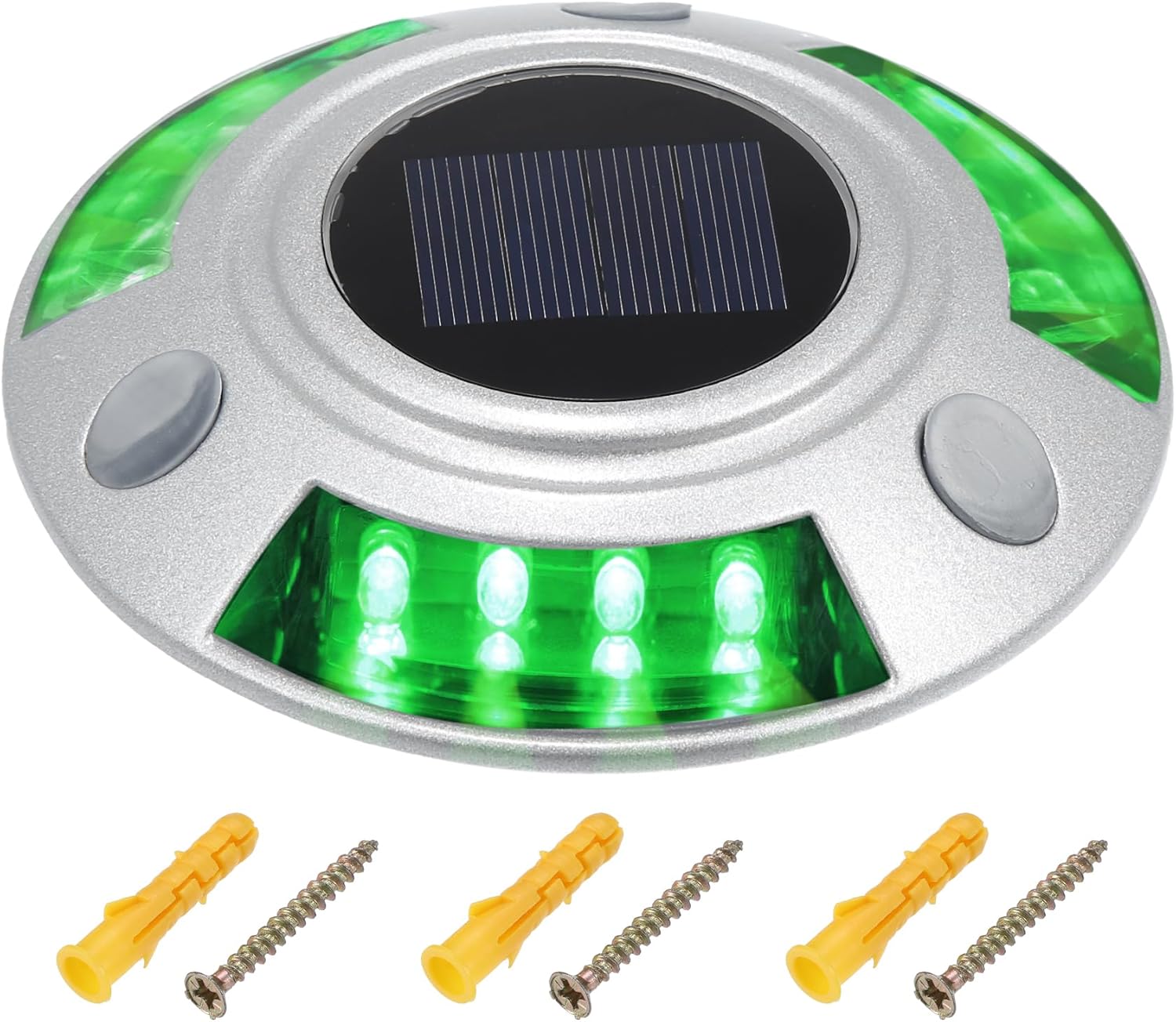 X AUTOHAUX Luces solares impermeables IP67 de 12 LED, 800 MAh, luz de muelle de entrada, luces de camino de conducción alimentadas por energía solar