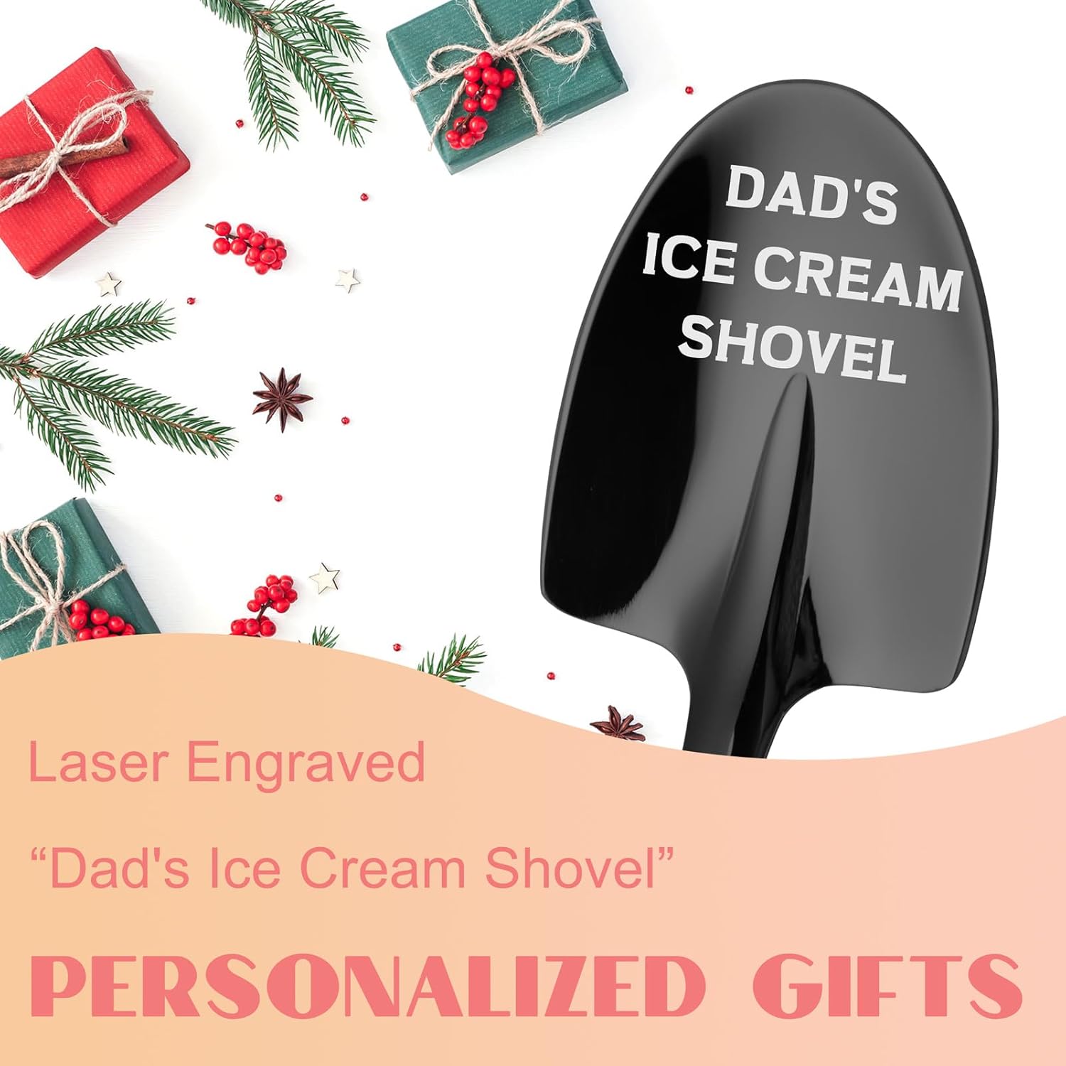Regalos de cumpleaños para el día del padre para papá, regalo de cumpleaños para papá, regalos para papá de hija, hijo, niños, pala de helado de papá