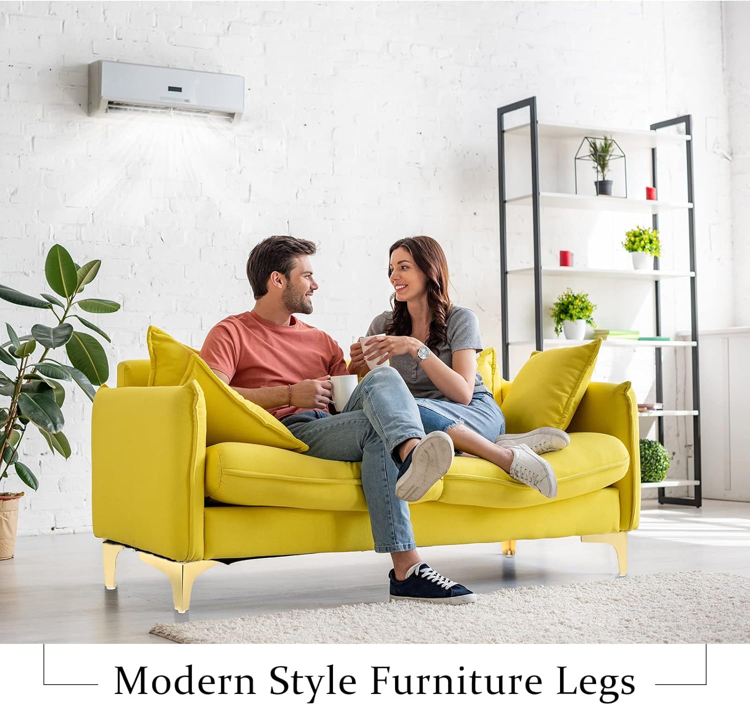 12 patas de metal para muebles, estilo moderno, patas triangulares para sofá, patas de repuesto para sillas, mesa, armario, sofá, otomano (dorado, 4