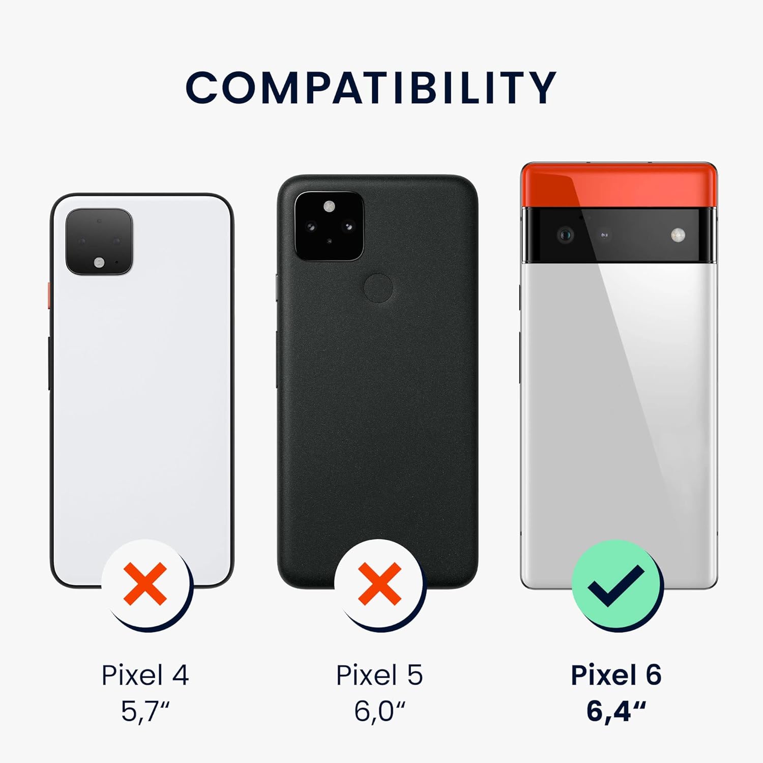 kwmobile Funda compatible con Google Pixel 6 – Funda protectora de silicona TPU suave y delgada, color negro mate