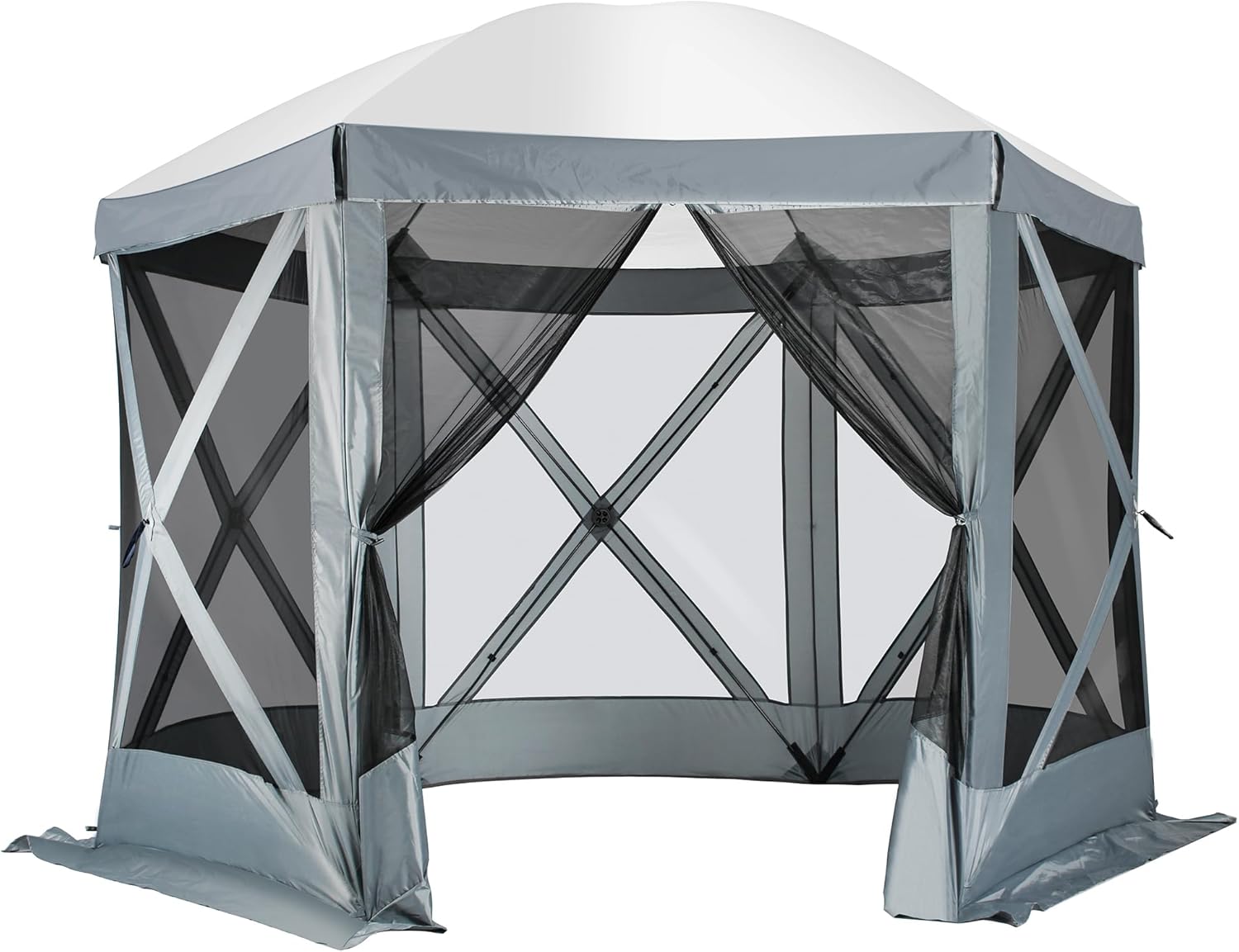 Tienda de campaña desplegable de 10 pies con 2 paneles de viento, tienda de campaña mosquitera para camping, patio, patio trasero, refugio portátil