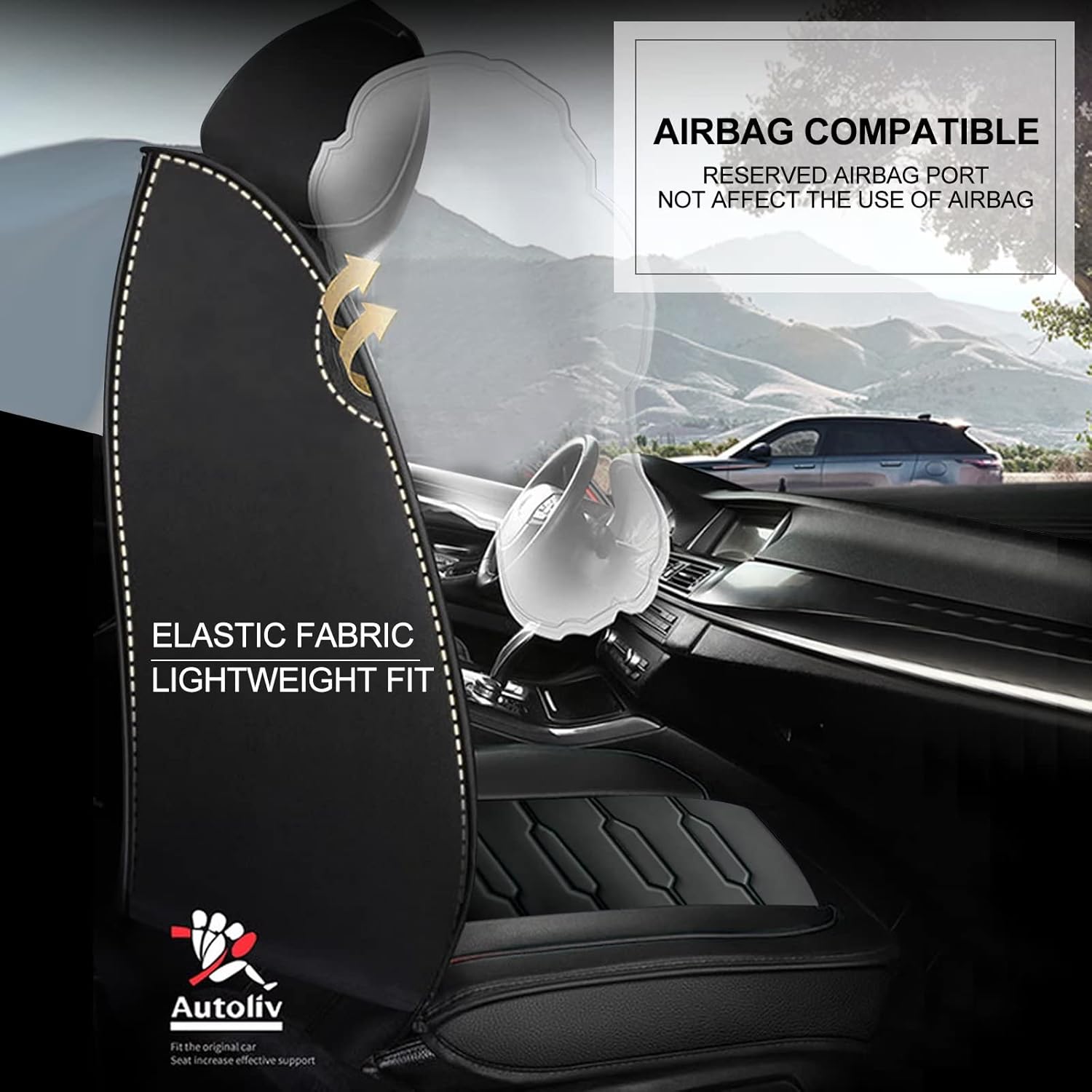 AOMSAZTO Funda de asiento de automóvil compatible con Jeep Grand Cherokee 2004-2010, solo 2 asientos delanteros, protector de cojín de asiento de