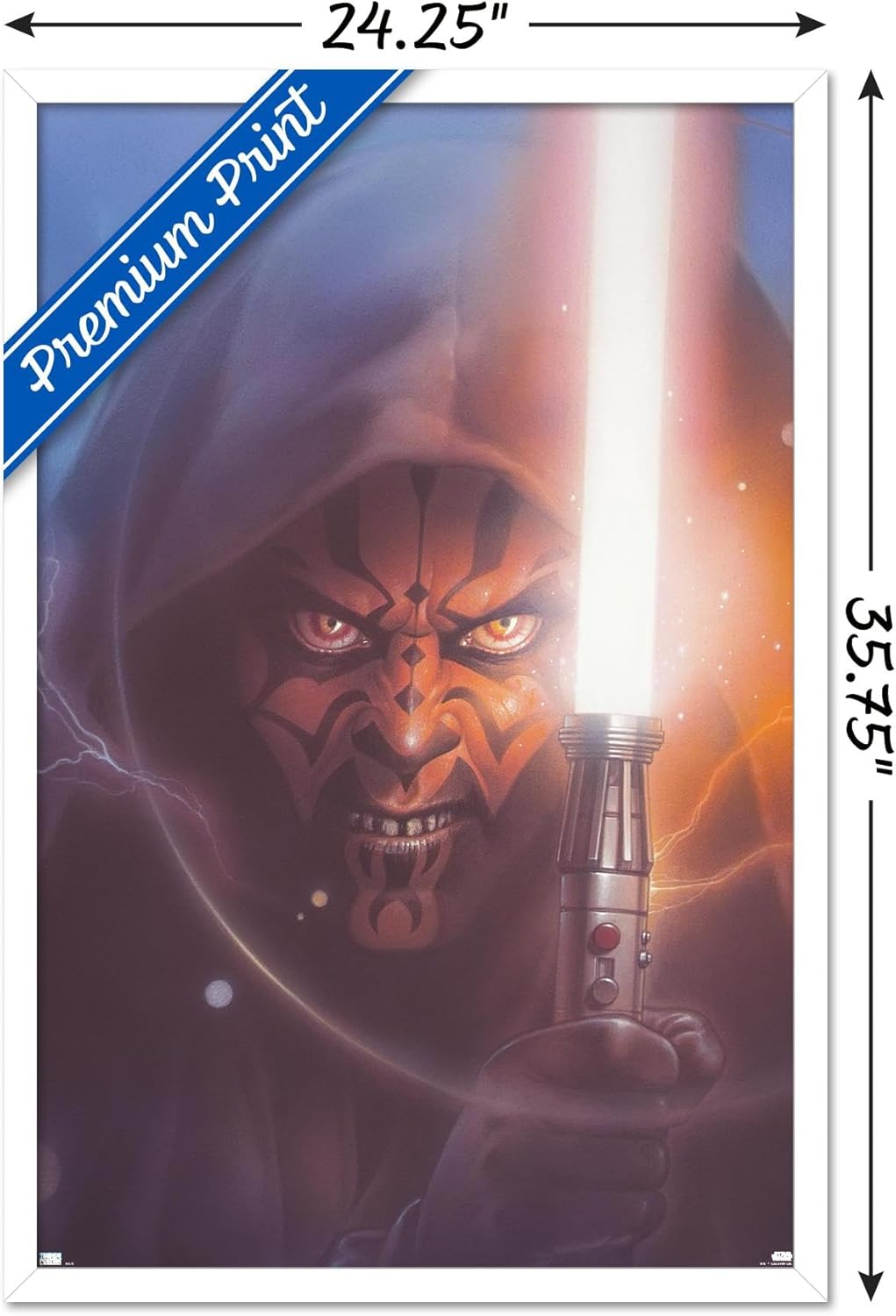 Trends International Star Wars The Phantom Menace – Póster de pared con sable de luz de Darth Maul