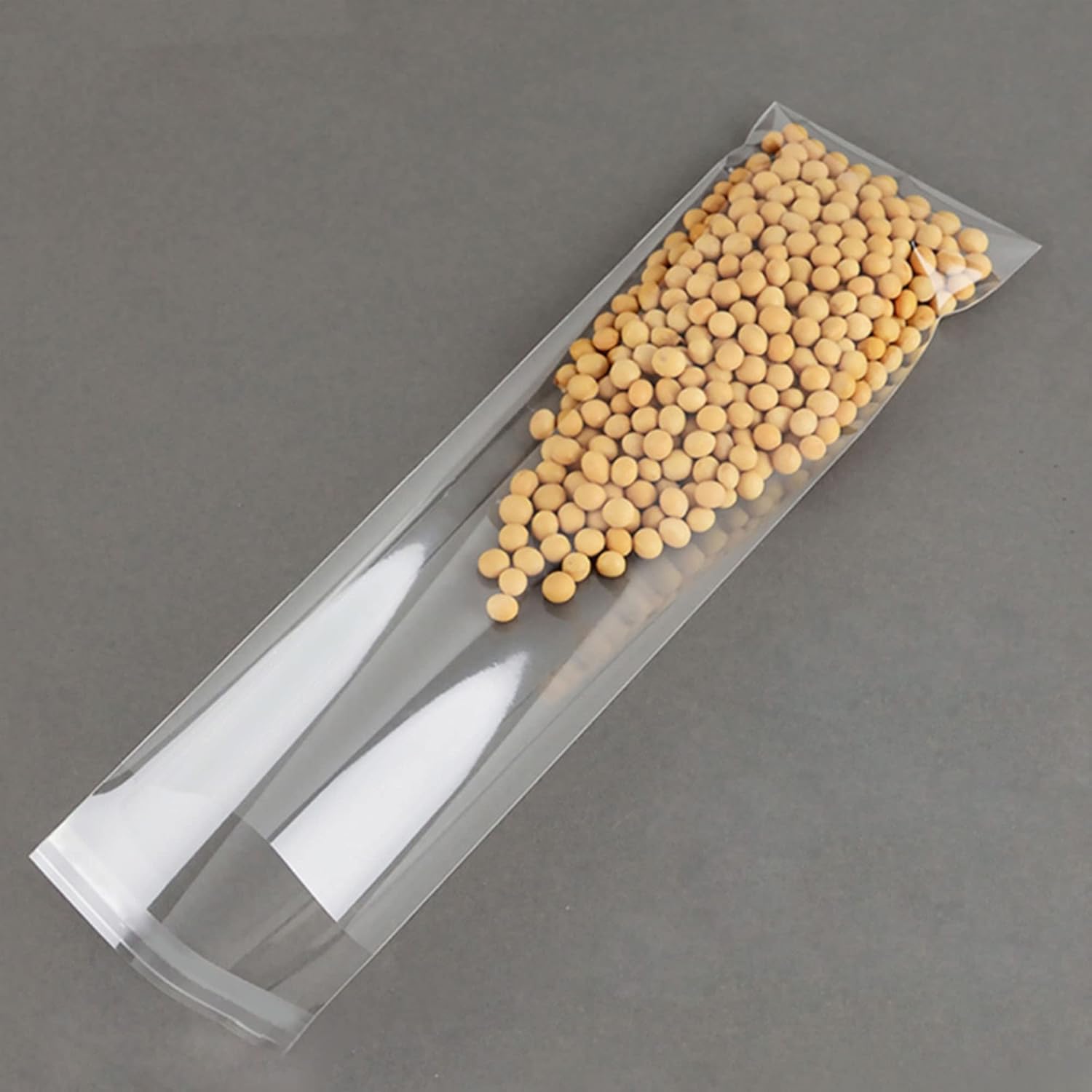 3 bolsas transparentes selladas con cristal de 11 pulgadas, 300 bolsas adhesivas de celofán resellables, bolsas largas adhesivas para violonchelo de