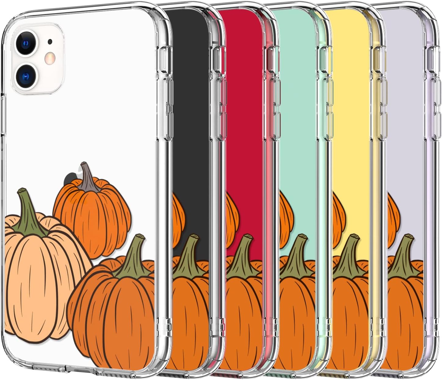 LUHOURI Funda diseñada para iPhone 11 con protector de pantalla, ajuste delgado, funda de acrílico transparente resistente para mujeres y niñas,