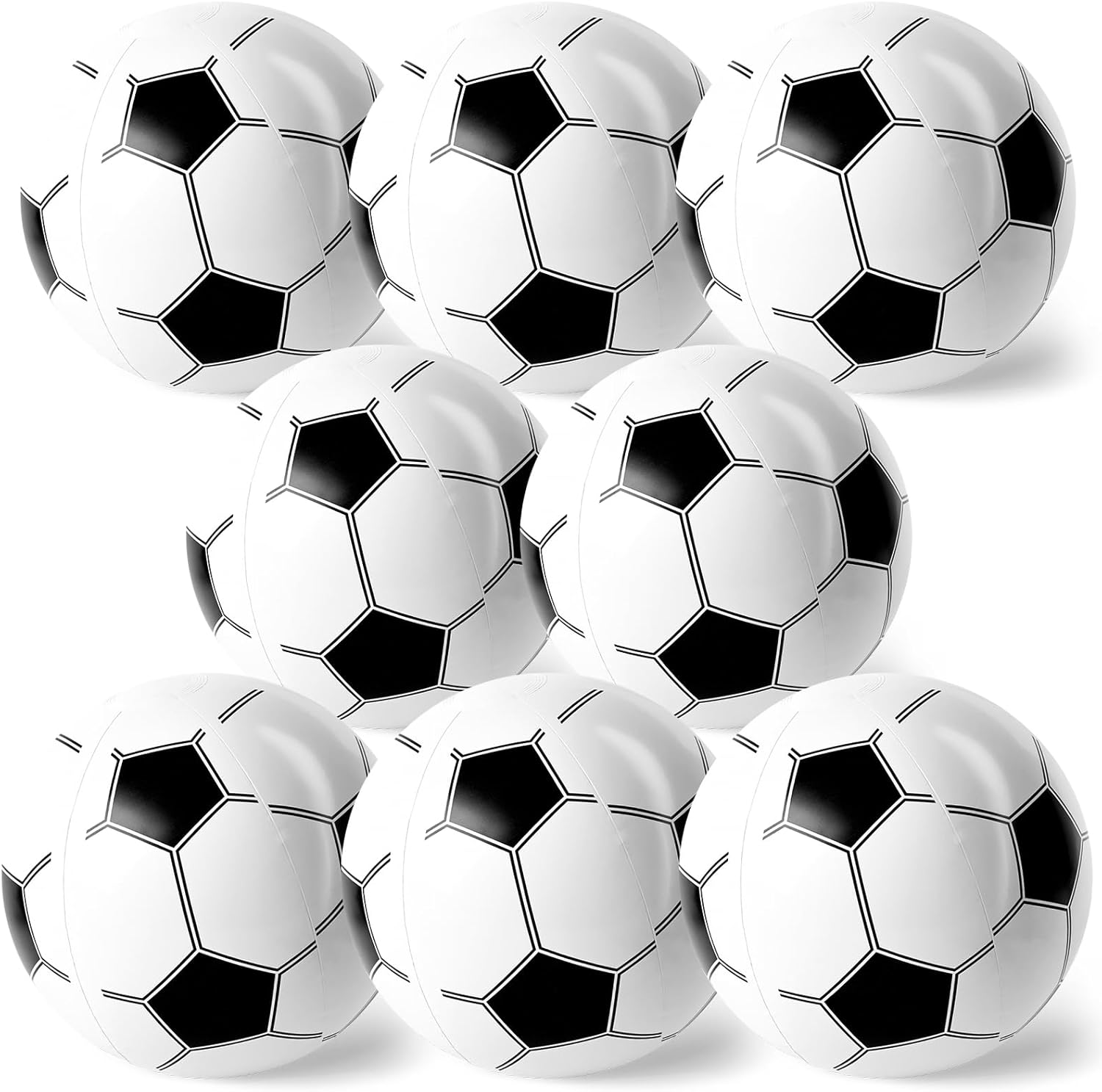 Shindel 8 bolas inflables, pelota de fútbol inflable de 12 pulgadas para niños, pelotas de playa para verano, piscina, juego de playa