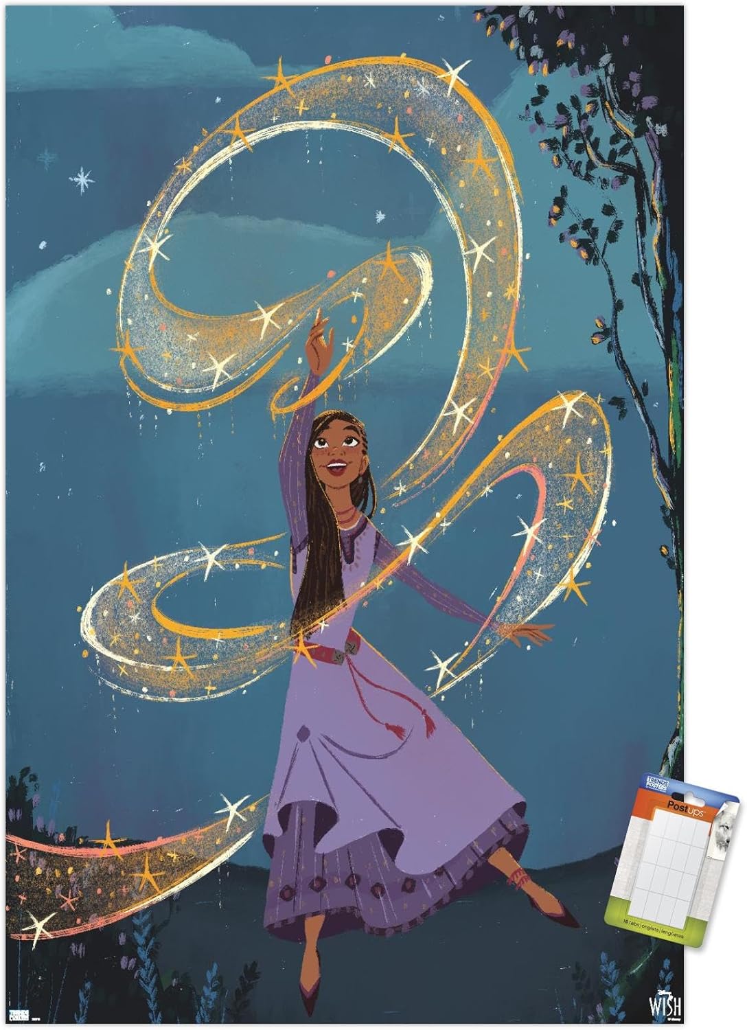 Trends International Disney Wish – Póster de collage 6 (Asha) para pared