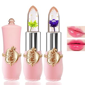2 lápices labiales de gelatina de flores de cristal, brillo labial mágico que cambia de color, bálsamo labial hidratante nutritivo de larga 2 lápices labiales de gelatina de flores de cristal, brillo labial mágico que cambia de color, bálsamo labial hidratante nutritivo de larga