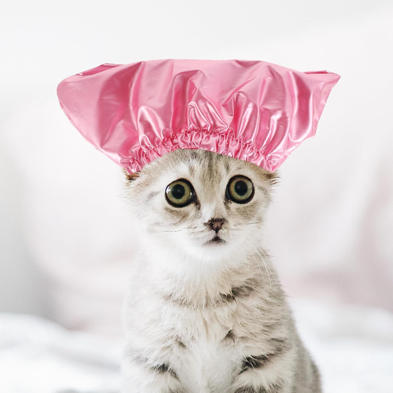 VILLCASE Gorro de ducha para perros y gatos, gorro de ducha para mascotas, cubiertas para orejas de perro que sobresalen para baño, protección para