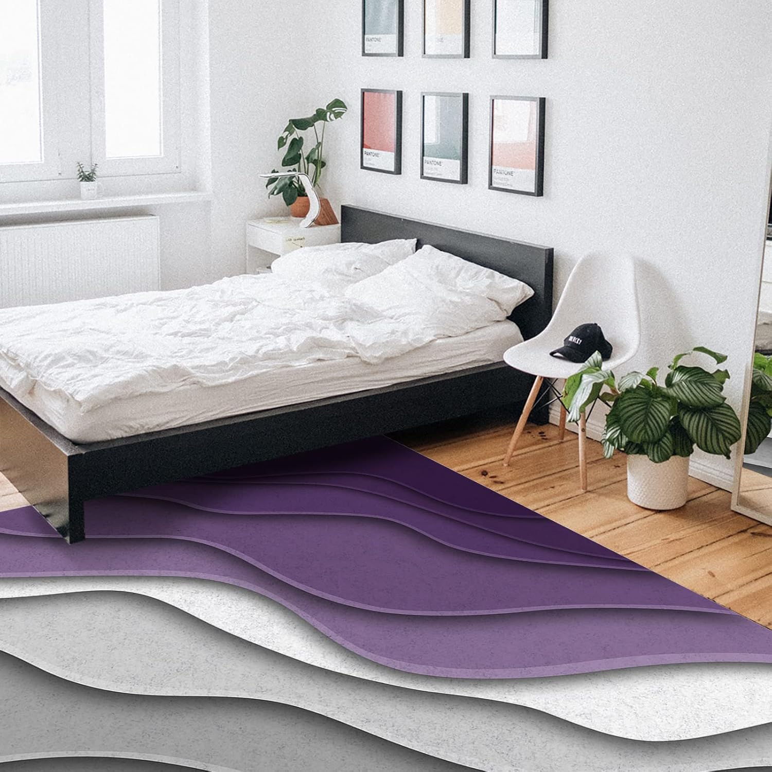 Alfombra geométrica moderna de 2 x 3 pies, alfombra duradera para sofá, sala de estar, dormitorio, entrada, no desprende pelusa, alfombra de juego