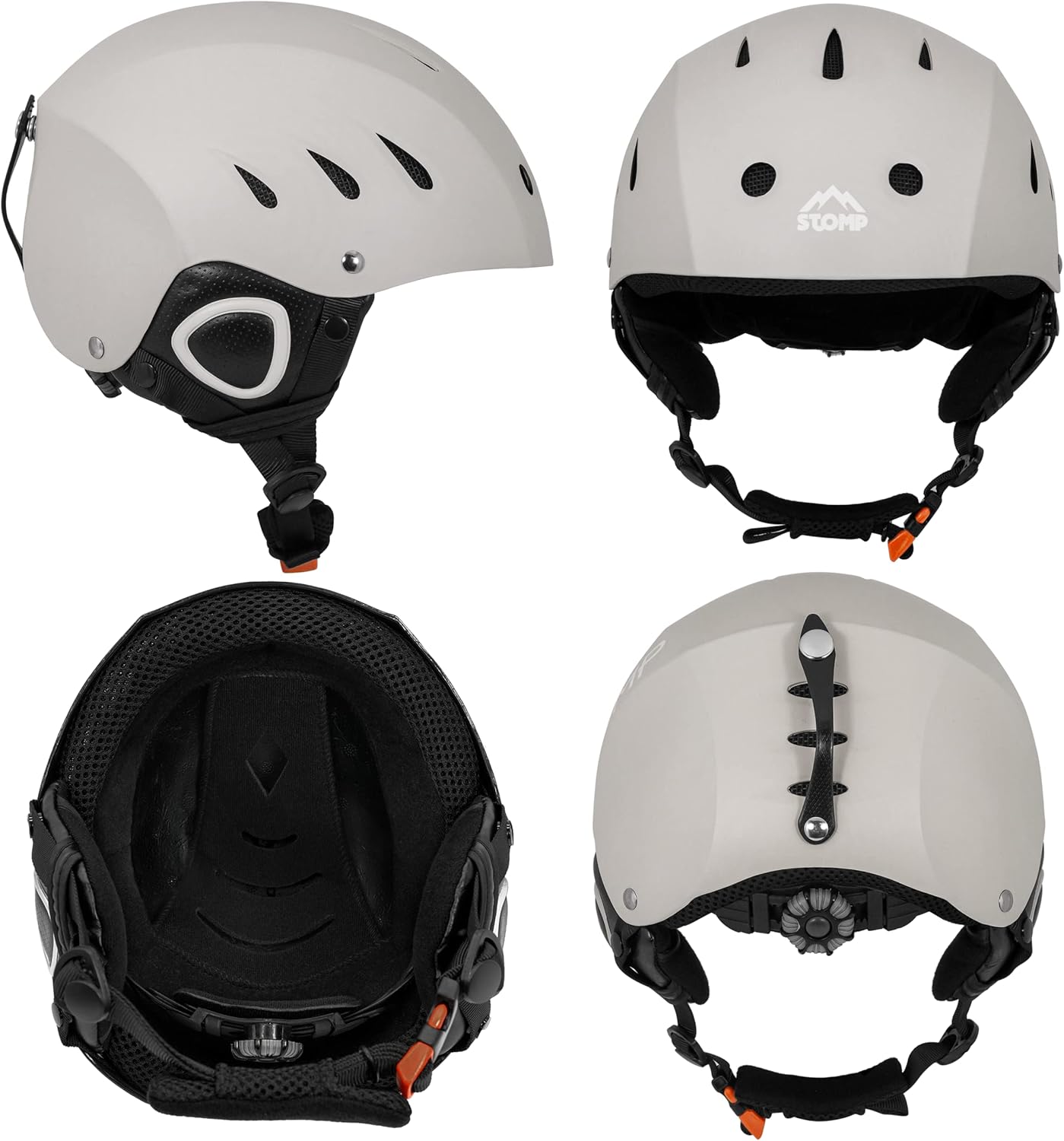 STOMP Casco de deportes de nieve con bolsillo integrado en almohadillas para auriculares inalámbricos