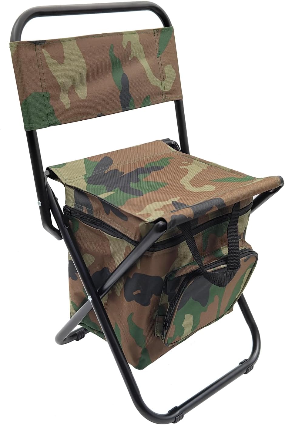 MFBJXC Silla de camping plegable con bolsa refrigeradora, silla de pesca ligera, asiento plegable compacto con respaldo y asa para camping, pesca,