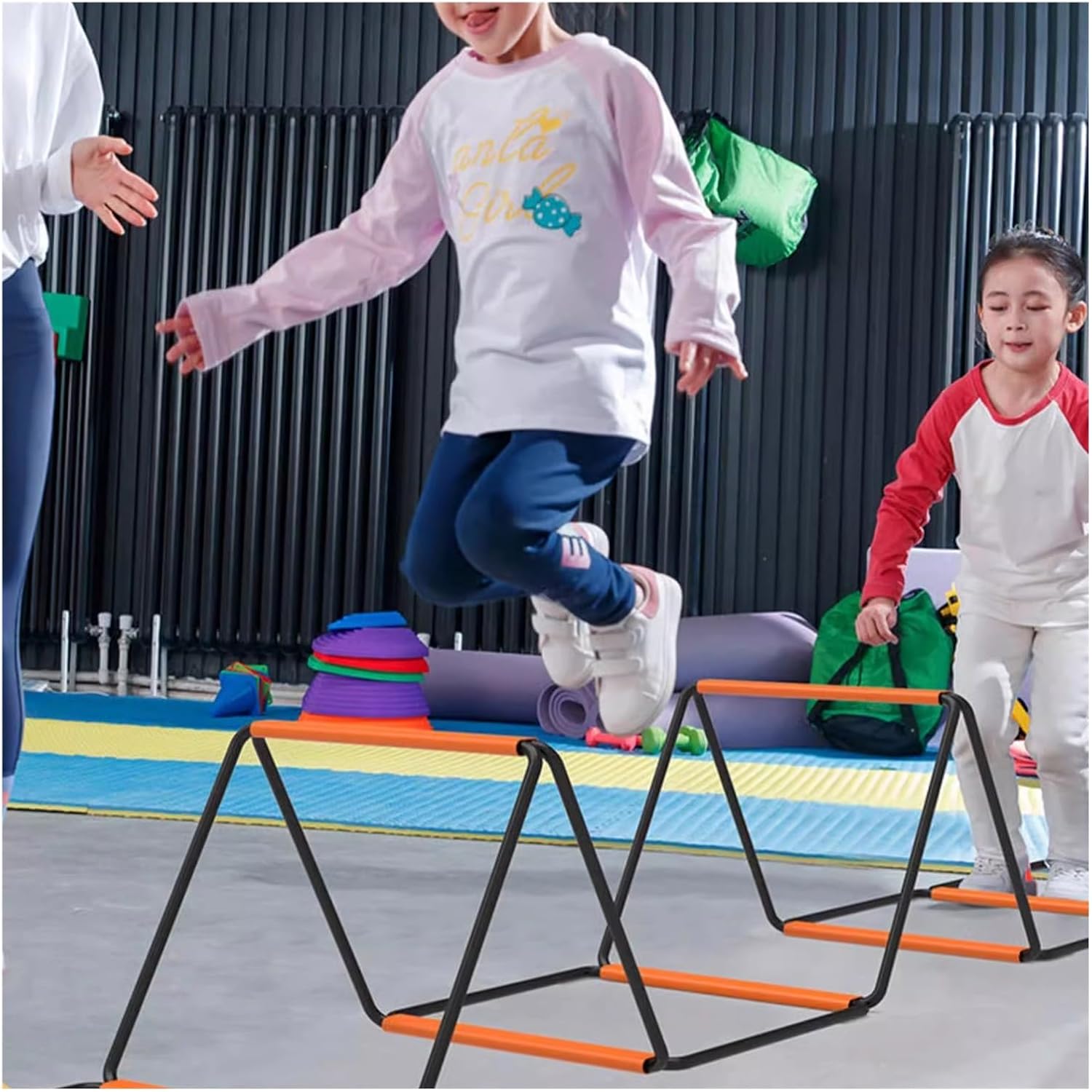 YXXSDP Entrenamiento de velocidad obstáculos para niños, juego de entrenamiento de obstáculos de agilidad ligero para la escuela, equipo de práctica