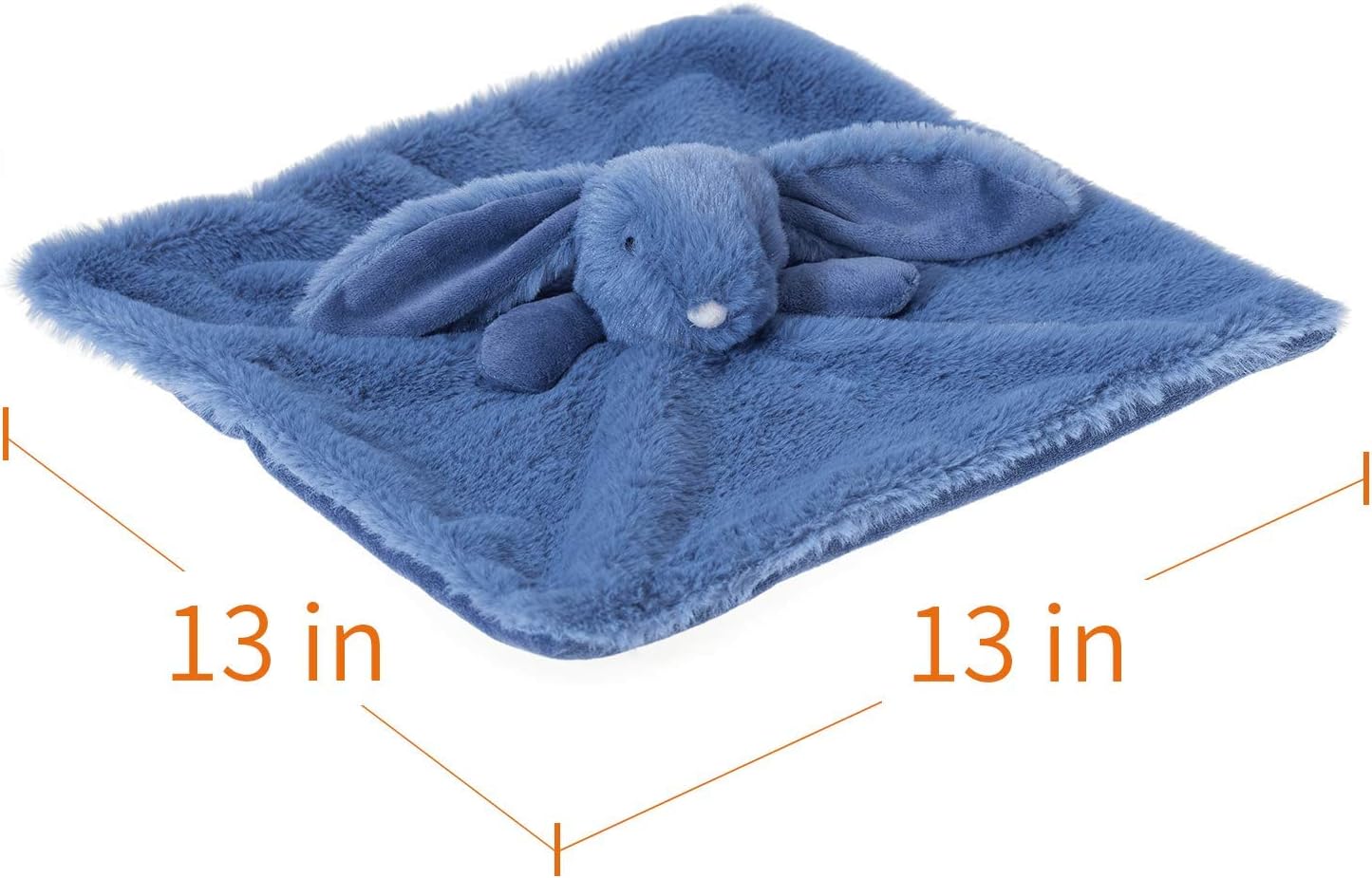 Apricot Lamb Manta de seguridad de animales de peluche, conejo, azul marino, manta de seguridad para guardería, manta de lujo para acurrucarse de