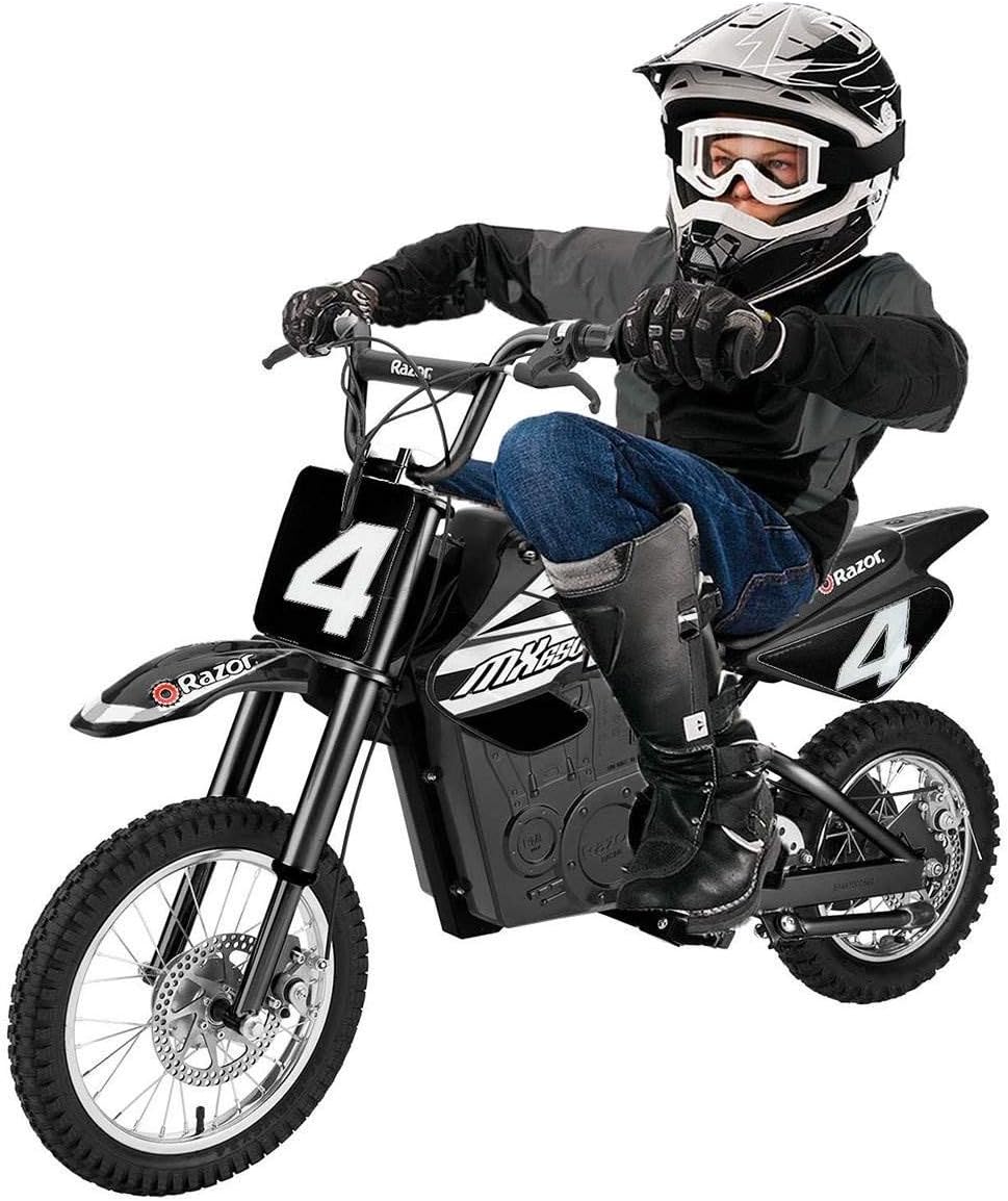 Razor MX650 – Paquete de bicicleta eléctrica Dirt Rocket MX500 Dirt Rocket con suspensiones dobles y manillar de elevación (paquete de 2)