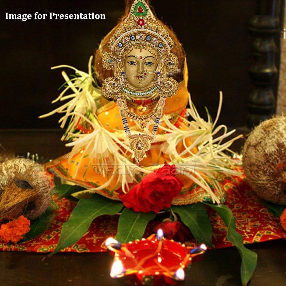 Vedic Vaani Goddess Laxmi Devi Face Idol Mukhota For Vara lakshmi Margashirsha Vratha Pooja