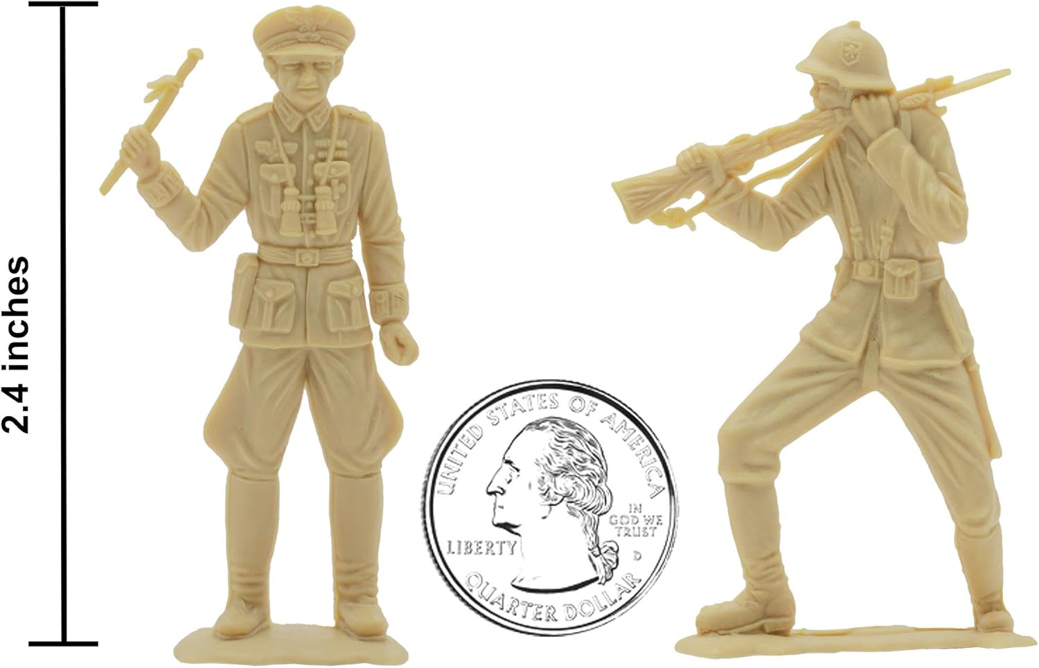 BMC Classic MPC – Figuras de soldado alemán de plástico alemán para hombre, color bronceado, 36 piezas, fabricado en EE. UU