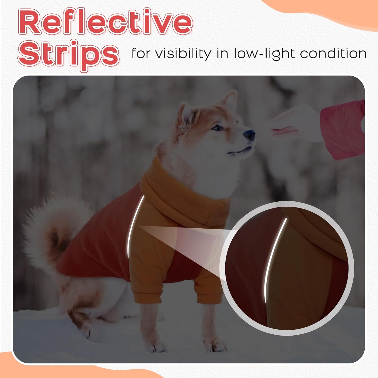 Bonaweite Chaleco de forro polar para perro, suéter de forro polar cálido para perro, chaqueta de forro polar para invierno resistente al viento,