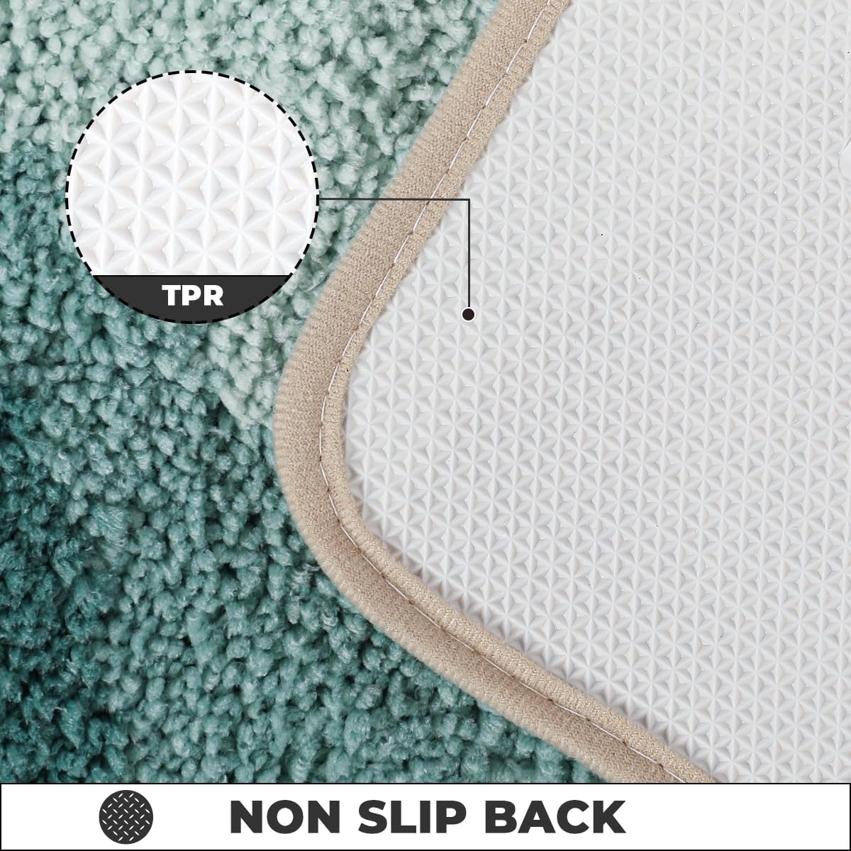 Loismood Tapete de baño súper absorbente de microfibra esponjosa, antideslizante y lavable a máquina, tapete de baño para baño, dormitorio y sala de