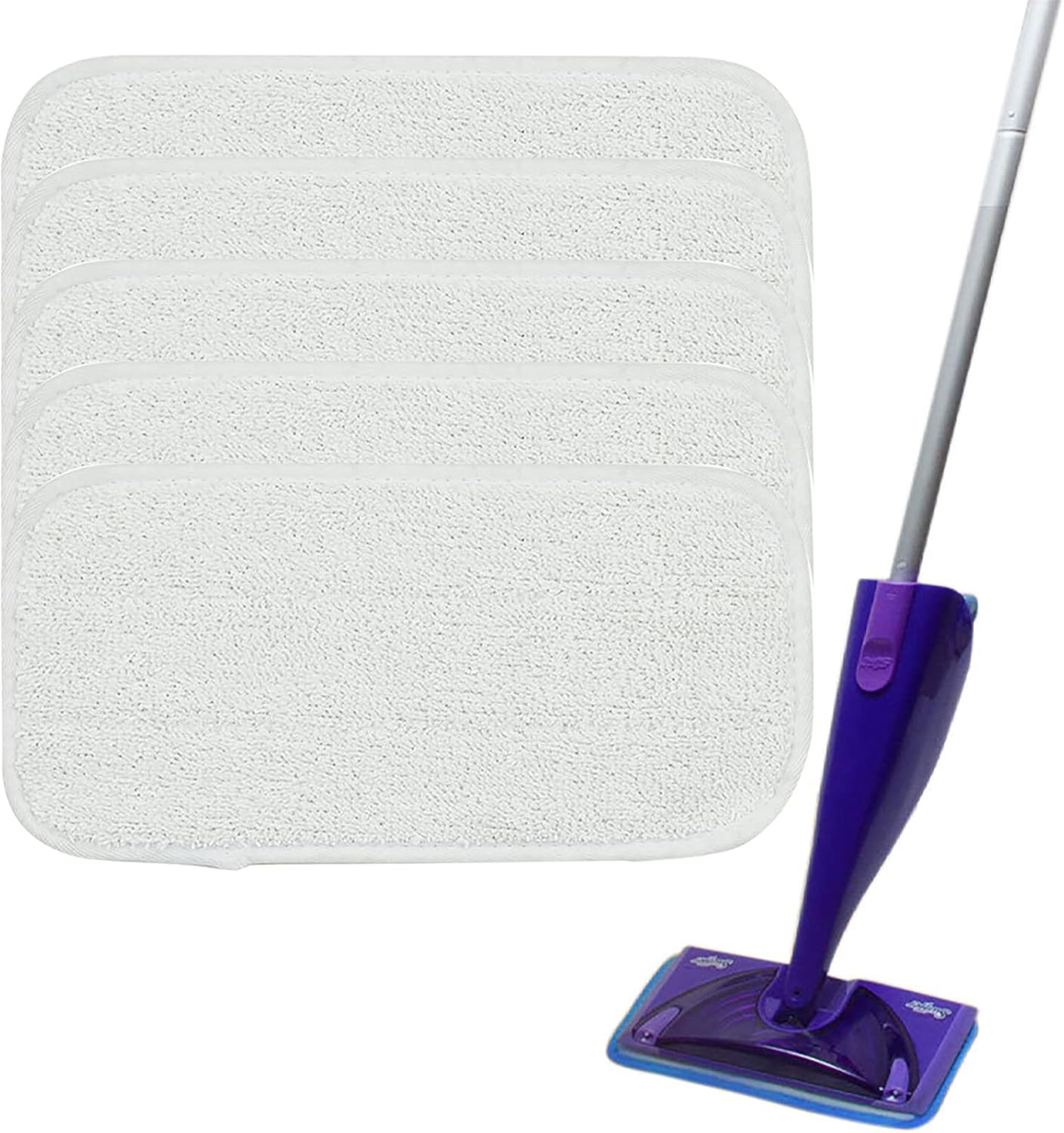 Almohadillas reutilizables de repuesto compatibles con Swiffer WetJet limpiador de suelos de madera dura, almohadilla de repuesto para trapeador