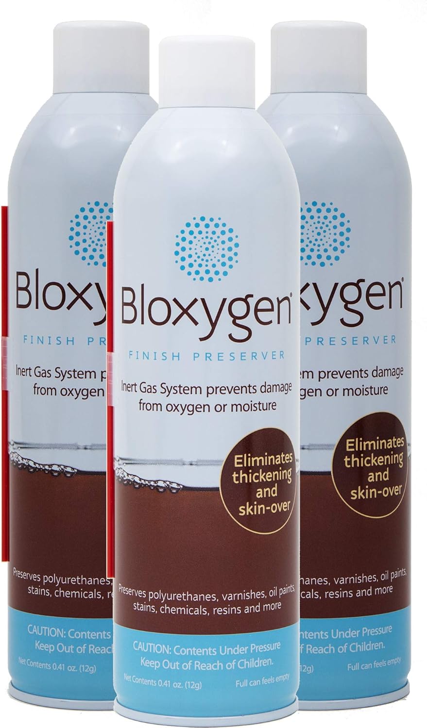 Bloxygen Preservador. Pulverizar, sellar y almacenar. 3 latas Pack. Sistema de preservación de gas inerte.