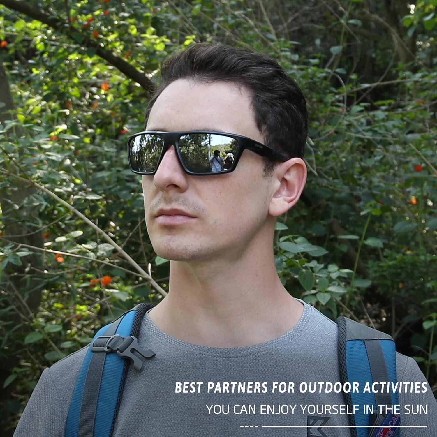 KAPVOE Gafas de sol deportivas polarizadas para hombres y mujeres, para pesca, golf, playa, tiro, correr, trabajo, lentes de sol duraderas de