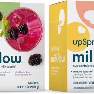 UpSpring Milkflow – Mezcla de bebida de suplemento para lactancia materna, sin fenogreco, moringa  Sabores de limonada de mora y lima de saúco UpSpring Milkflow – Mezcla de bebida de suplemento para lactancia materna, sin fenogreco, moringa  Sabores de limonada de mora y lima de saúco