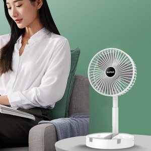 MIANHT Ventilador portátil elástico de 3 velocidades, ventilador de mesa de escritorio, enchufe, rotación del ventilador, fuerte viento, silencioso MIANHT Ventilador portátil elástico de 3 velocidades, ventilador de mesa de escritorio, enchufe, rotación del ventilador, fuerte viento, silencioso