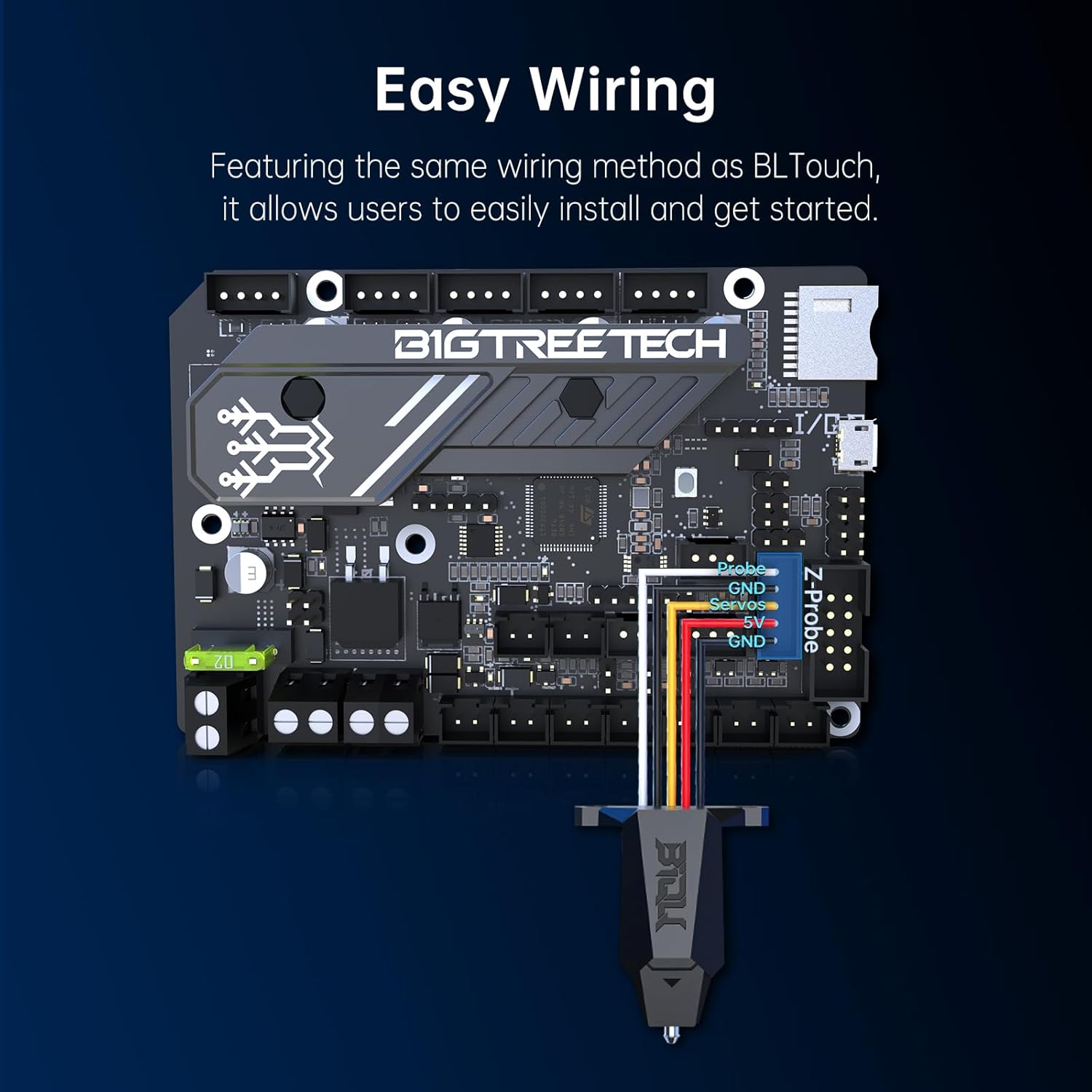 BIQU MicroProbe V2.0 + Soporte de montaje B1H2Ender-3Ender-3 V2 Kit de sensor de nivelación de cama automática 3D Herramienta de nivelación para