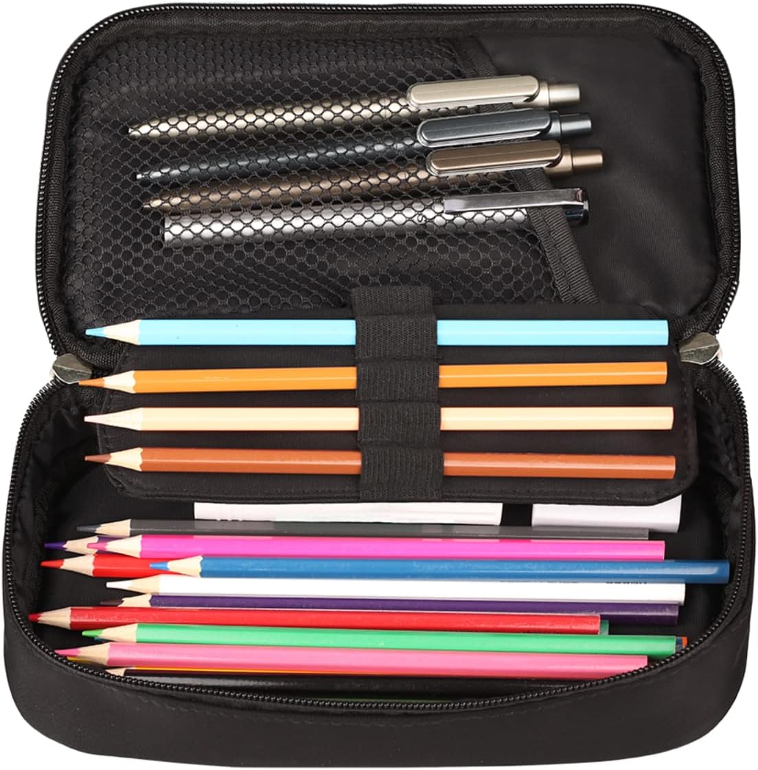 Estuche para lápices de tren de locomotora de vapor, tren azul cielo, gran capacidad, estuche para bolígrafos, papelería, bolsa para la escuela,