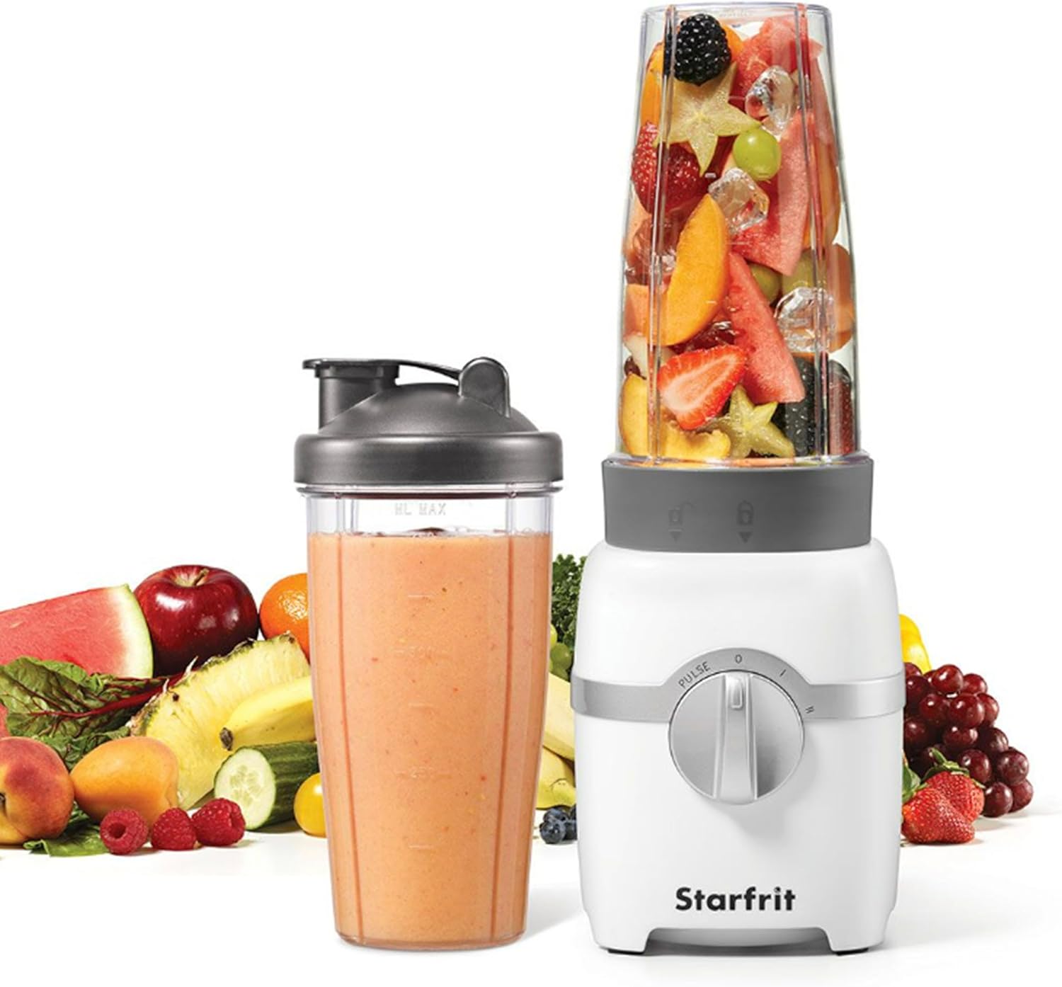 Starfrit Licuadora personal eléctrica, 28 oz, negro