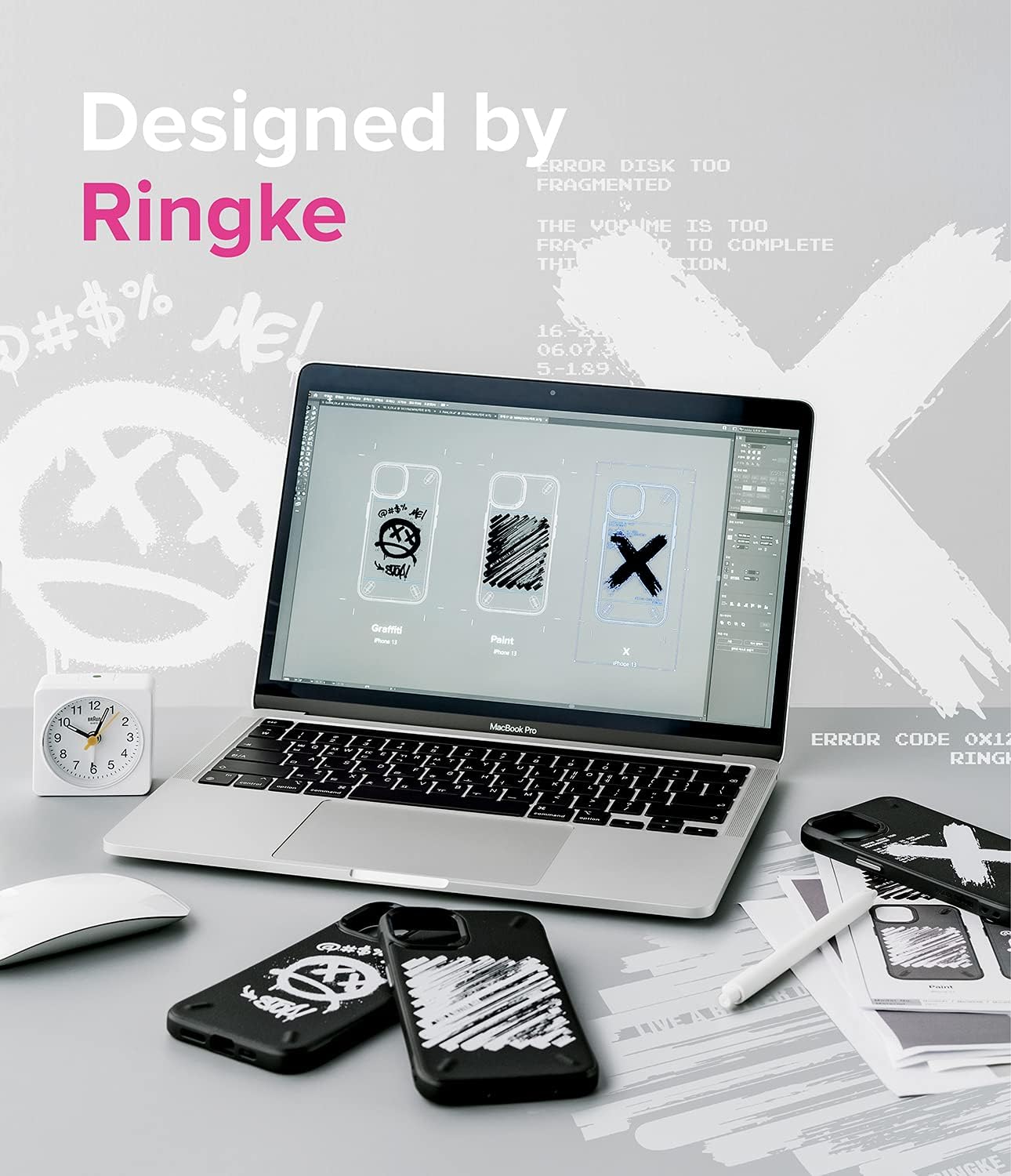 Ringke Onyx – Funda compatible con iPhone 13 Mini, diseño de impresión de seda, resistente, a prueba de golpes, TPU antideslizante, funda para