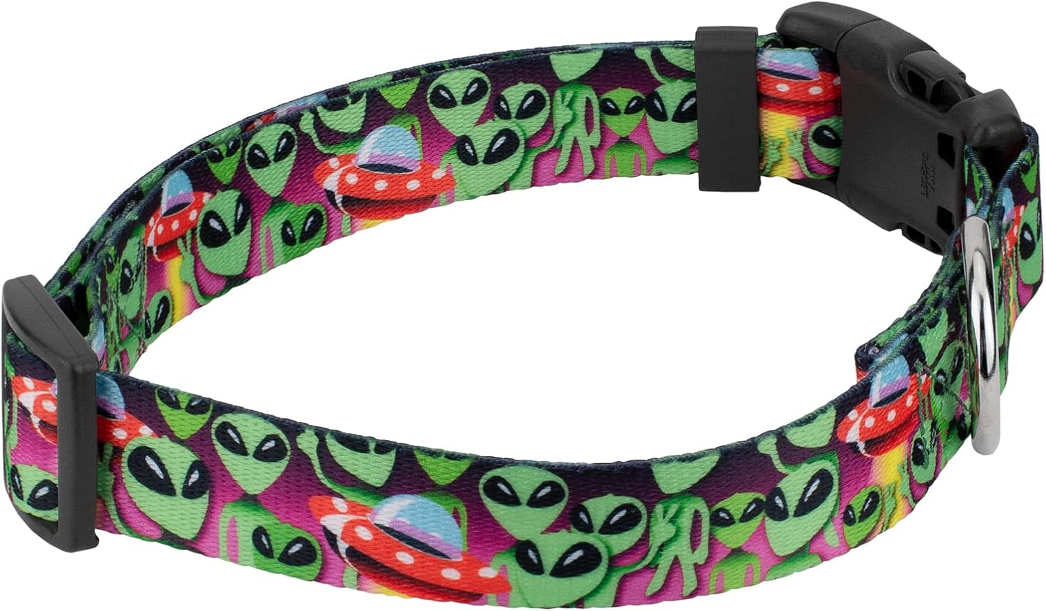 Country Brook Petz – Collar de perro Deluxe Space Aliens – Colección Geek Chic con diseños para cualquier mega fan (12 pulgada, extra pequeño)