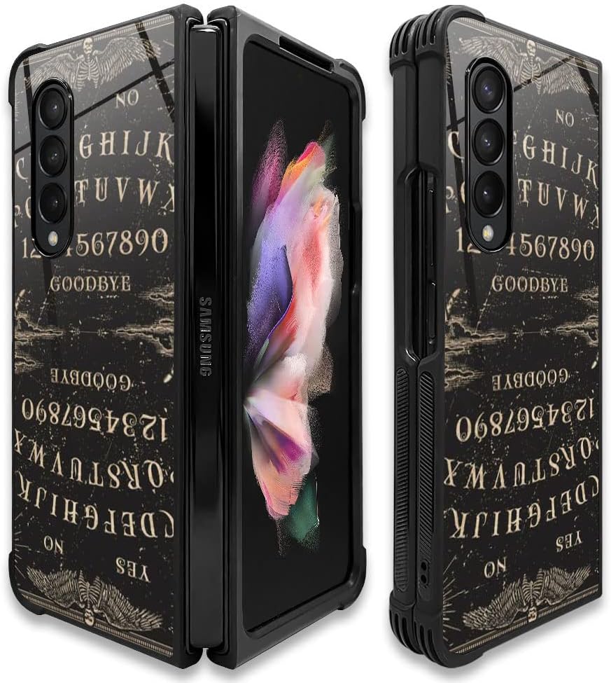 DAIZAG Funda compatible con Samsung Galaxy Z Fold 3 5G, tablero de Ouija Witchy para niños y niñas, suave y delgado TPU gráfico, a prueba de golpes,