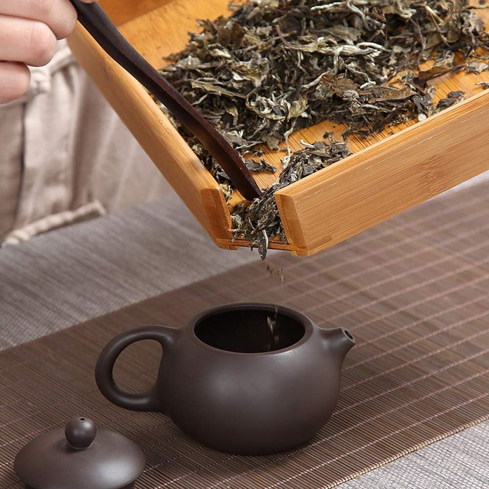 Caja de té de bambú natural de 5 capas, organizadores de té de madera y almacenamiento, gran baúl de té de madera con cajón deslizante para té Pu’er