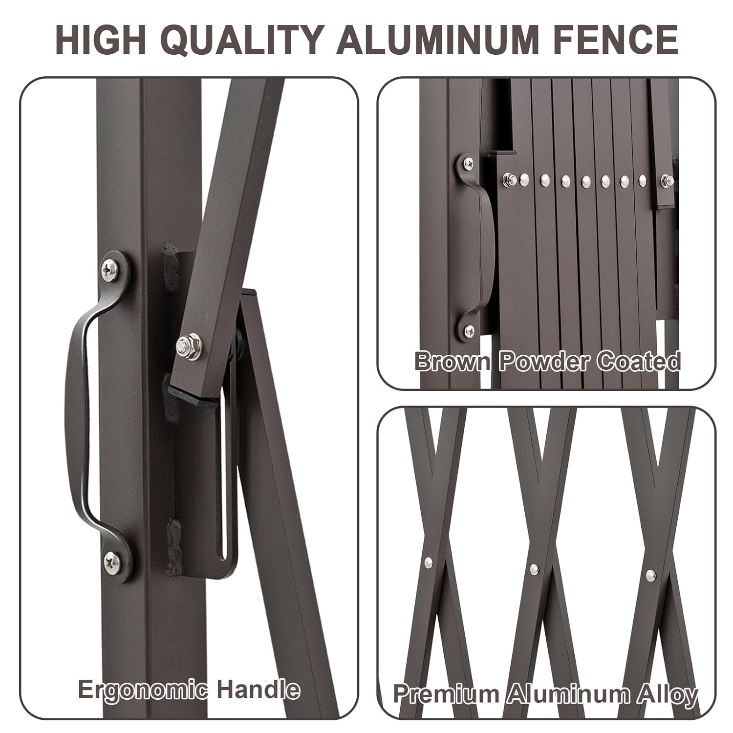 Barricada expandible para patio, barricada de aluminio de 129.9 x 17.7 x 40.6 pulgadas, barricada de seguridad plegable con ruedas, puerta flexible