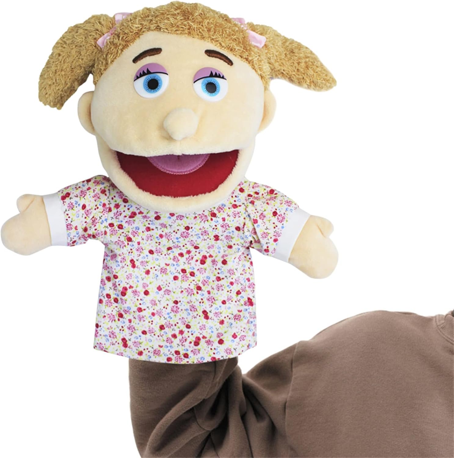 Marionetas de mano para la familia, marionetas de peluche con apertura de boca, juguetes de juego de rol, marionetas para niños, juguete de