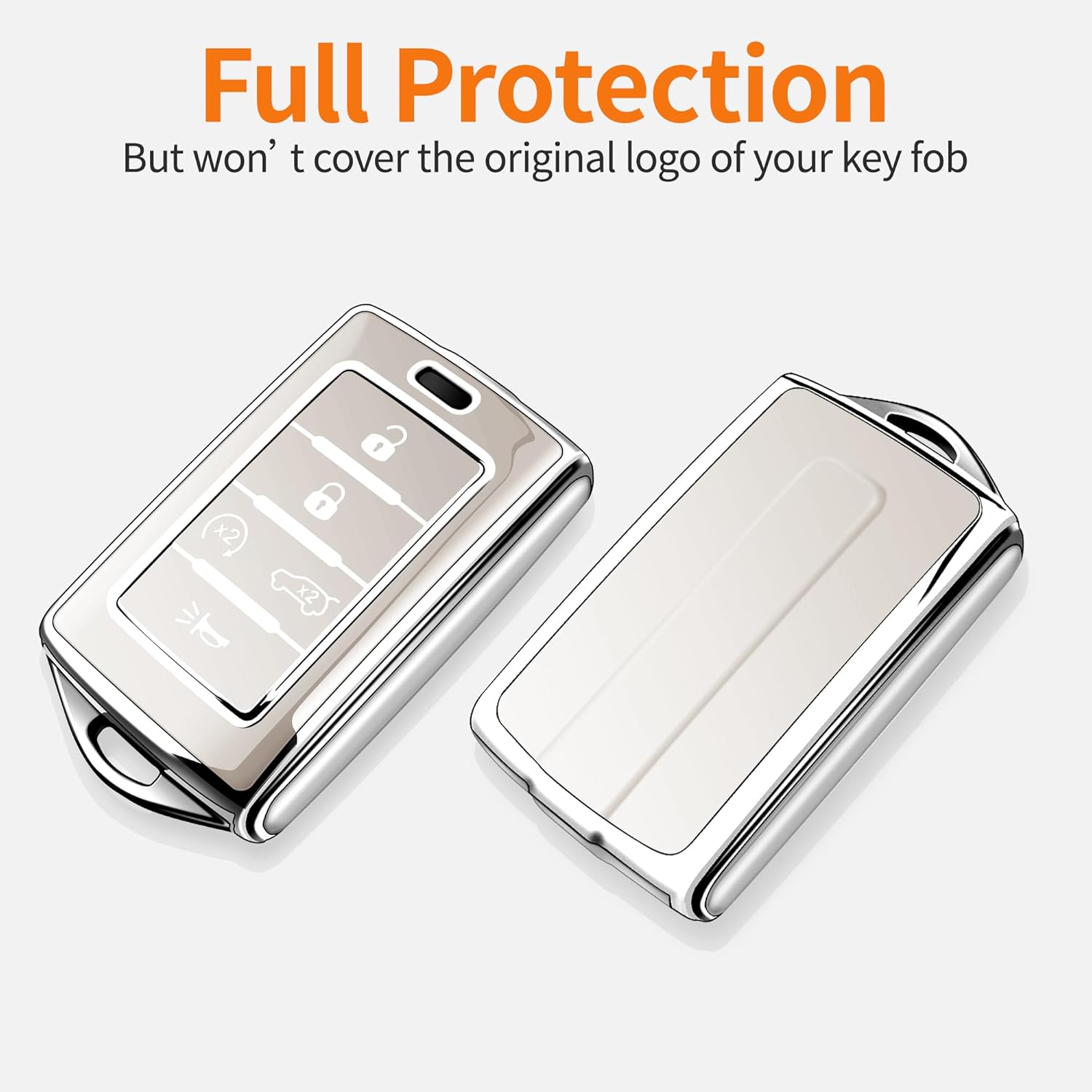 Sindeda Funda para llavero Jeep con llavero de protección completa suave compatible con Grand Wagoneer 2022 Wagoneer 2022 2022 Grand Cherokee L 2021