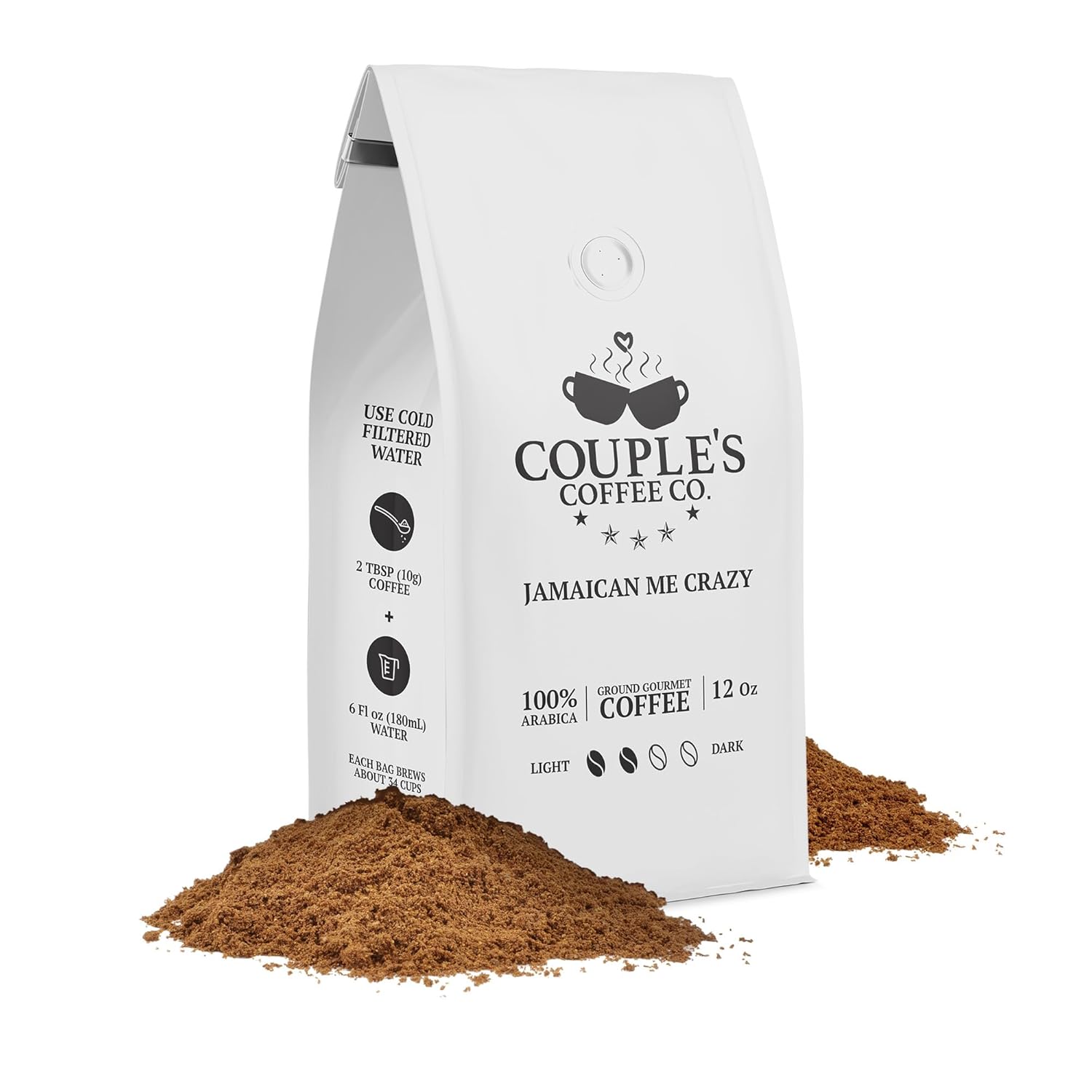 Couple’s Coffee – Café molido  Mezcla de café tostado medio Jamaican Me Crazy  Café con sabor gourmet con suaves sabores de caramelo de vainilla