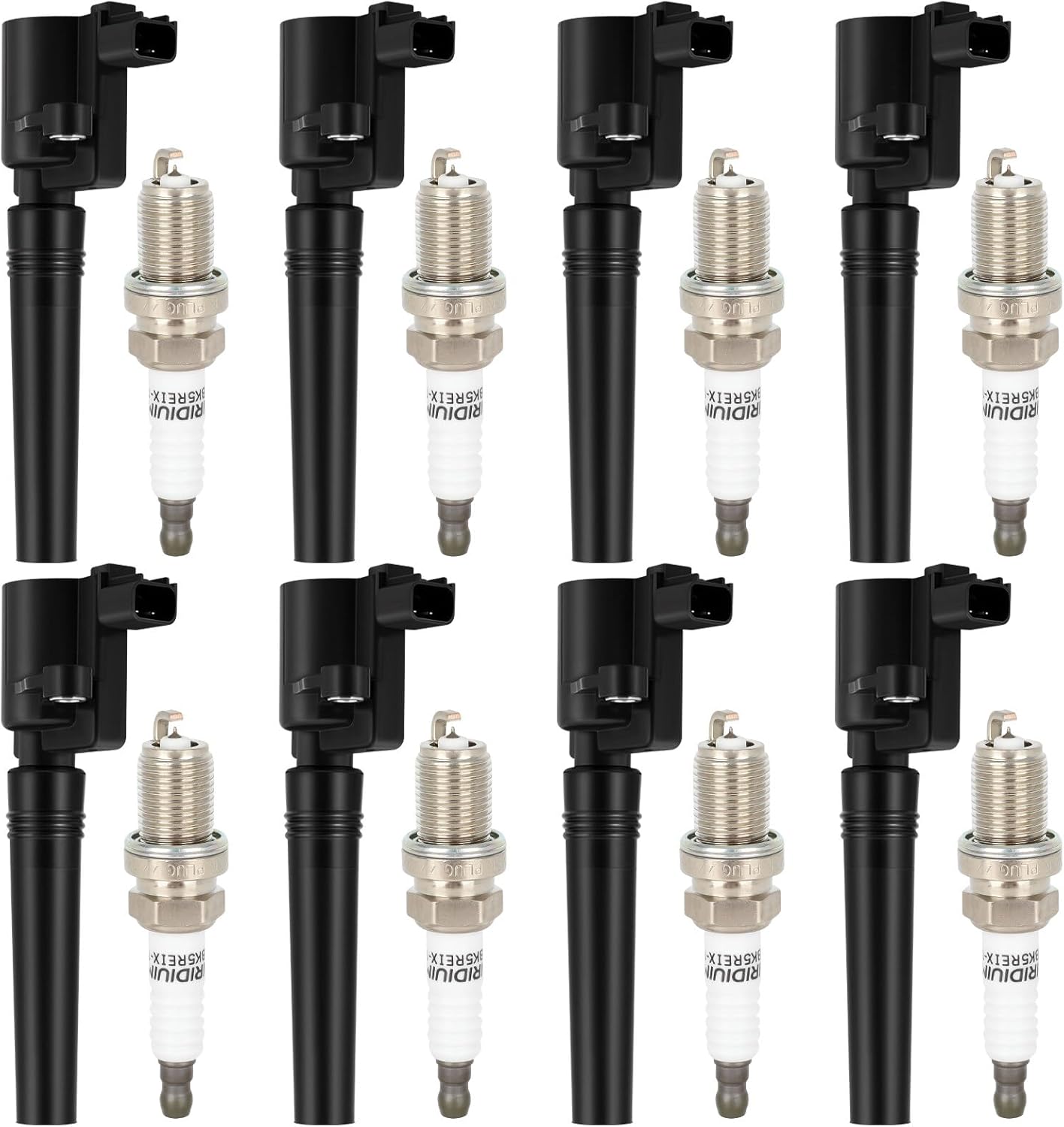ECCPP DG499 8 bobinas de encendido con 8 bujías de iridio para Ford para Lincoln para Jaguar Thun para Derbird LS S-Type 3.9L 4.0L 4.2L V8
