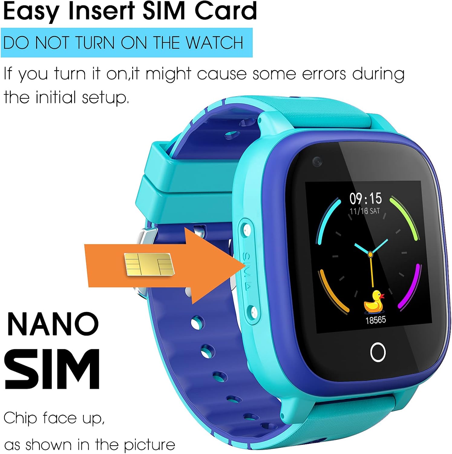 cjc Reloj inteligente 4G para niños con rastreador GPS y llamadas, llamadas de 2 vías y chat de voz y video, alarma SOS, WiFi, impermeable, teléfono