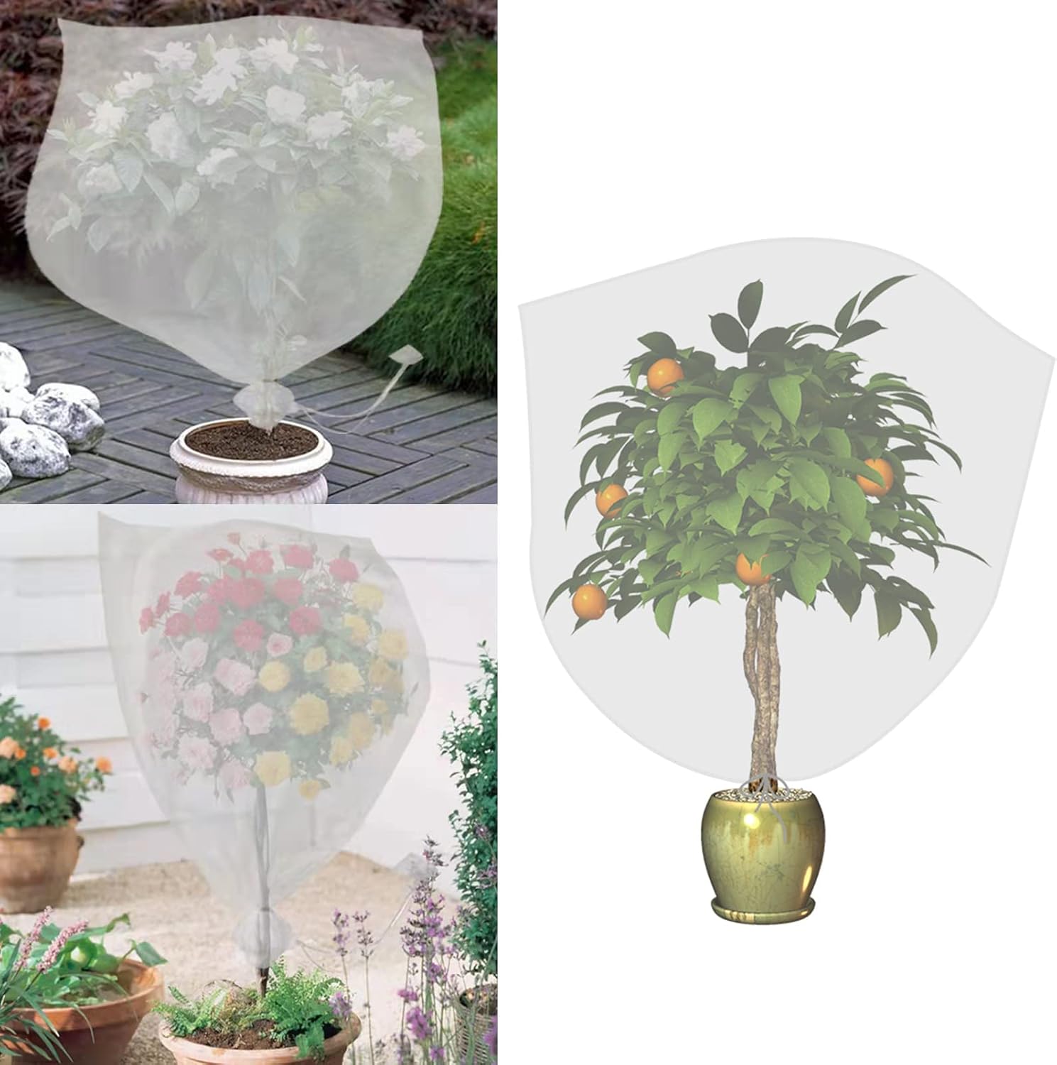 Agfabric Bird Netting – Red de jardín de 84 pulgadas de alto x 72 W, barrera de plagas de insectos, cubierta de plantas para árboles frutales, bolsa