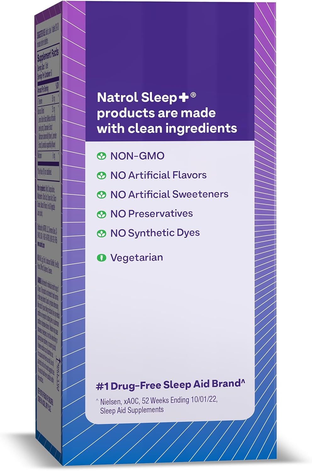 Natrol Melatonina Sleep + Calm de 6 mg con L-teanina de 50 mg y una mezcla botánica, suplemento dietético para un sueño reparador y una mente y